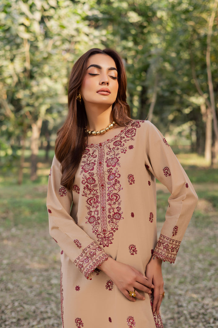  Red Merry 2Pc - Embroidered Khaddar Dress BATIK WINTER PRET 2025  BATIK   XS / Beige / Khaddar-S / Beige / Khaddar-M / Beige / Khaddar-L / Beige / Khaddar-XL / Beige / Khaddar