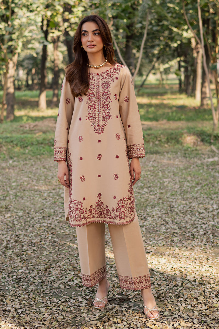  Red Merry 2Pc - Embroidered Khaddar Dress BATIK WINTER PRET 2025  BATIK   XS / Beige / Khaddar-S / Beige / Khaddar-M / Beige / Khaddar-L / Beige / Khaddar-XL / Beige / Khaddar