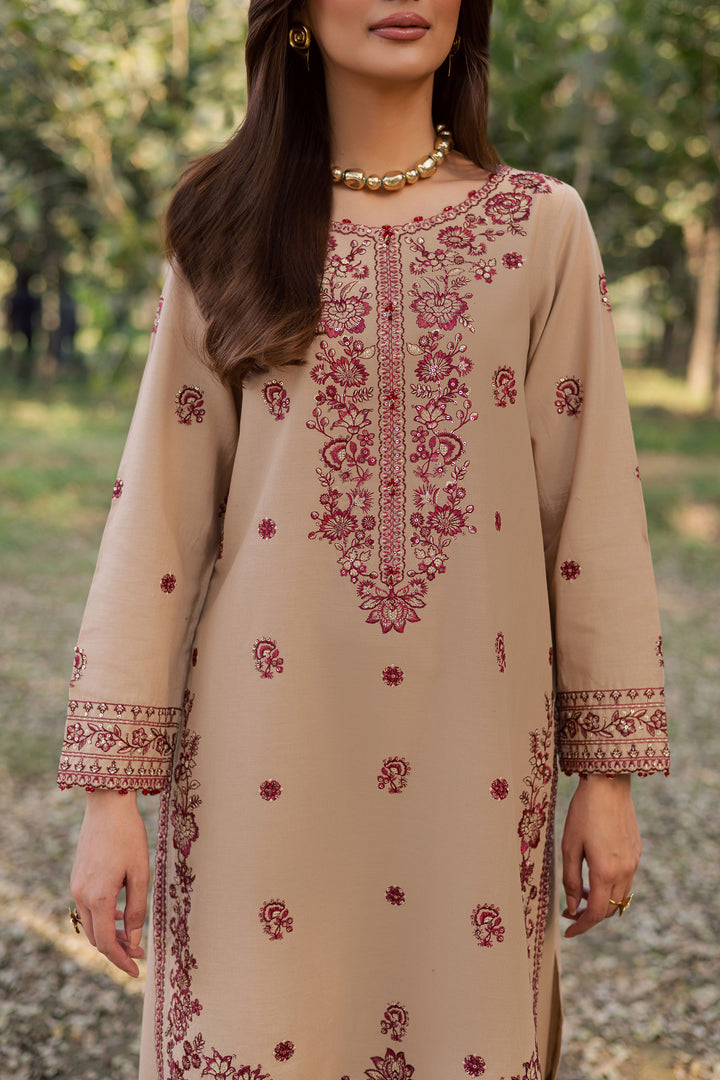  Red Merry 2Pc - Embroidered Khaddar Dress BATIK WINTER PRET 2025  BATIK   XS / Beige / Khaddar-S / Beige / Khaddar-M / Beige / Khaddar-L / Beige / Khaddar-XL / Beige / Khaddar