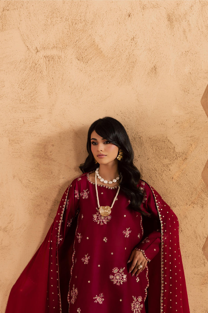  Red Queen 3Pc - Embroidered Festive Pret BATIKSS26  BATIK   XS / Beet Red / Pima Lawn-S / Beet Red / Pima Lawn-M / Beet Red / Pima Lawn-L / Beet Red / Pima Lawn-XL / Beet Red / Pima Lawn