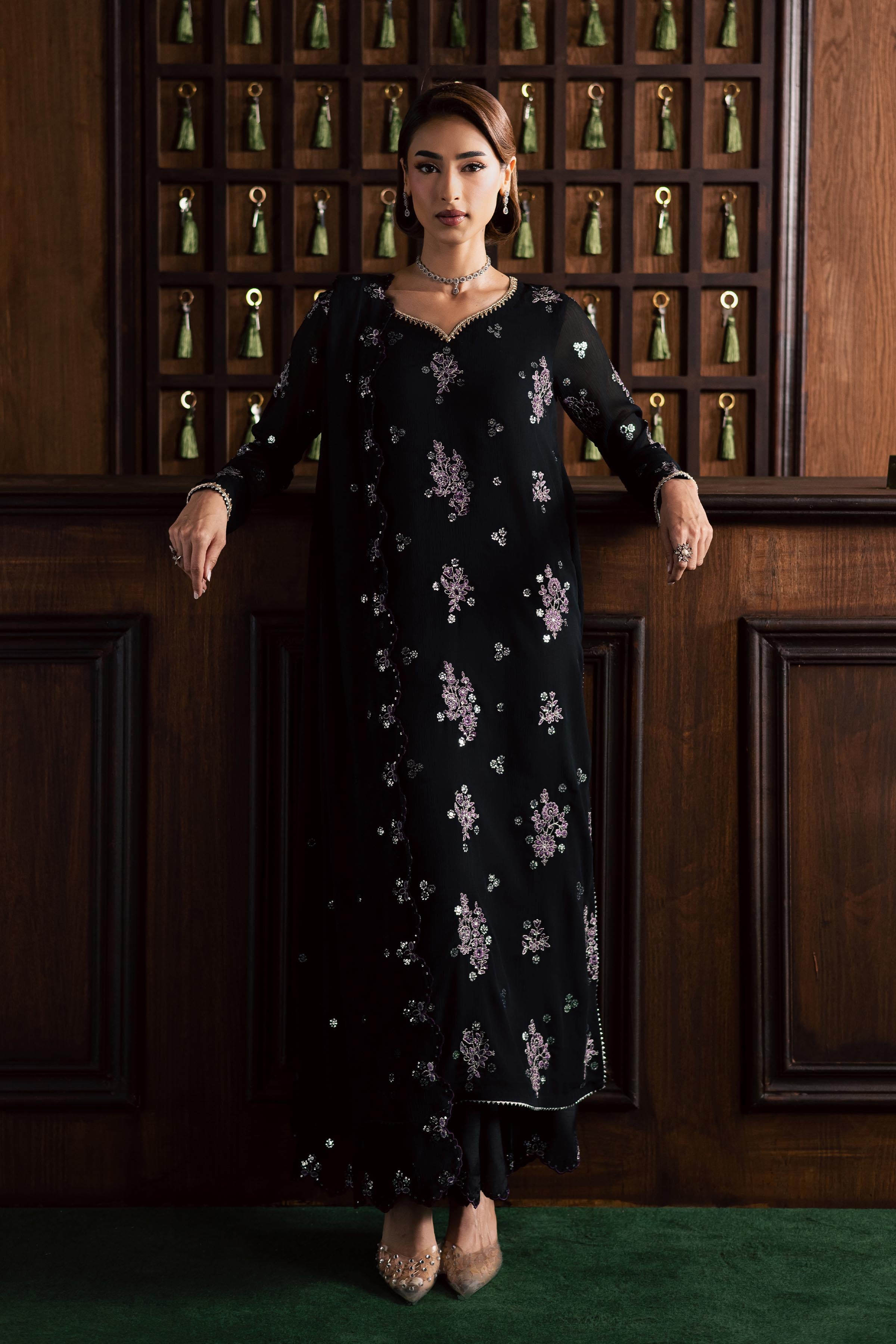  Reef 3Pc -  Festive Luxury Formal BATIKEID2026  BATIK   XS / Black / Crinkle-S / Black / Crinkle-M / Black / Crinkle-L / Black / Crinkle-XL / Black / Crinkle