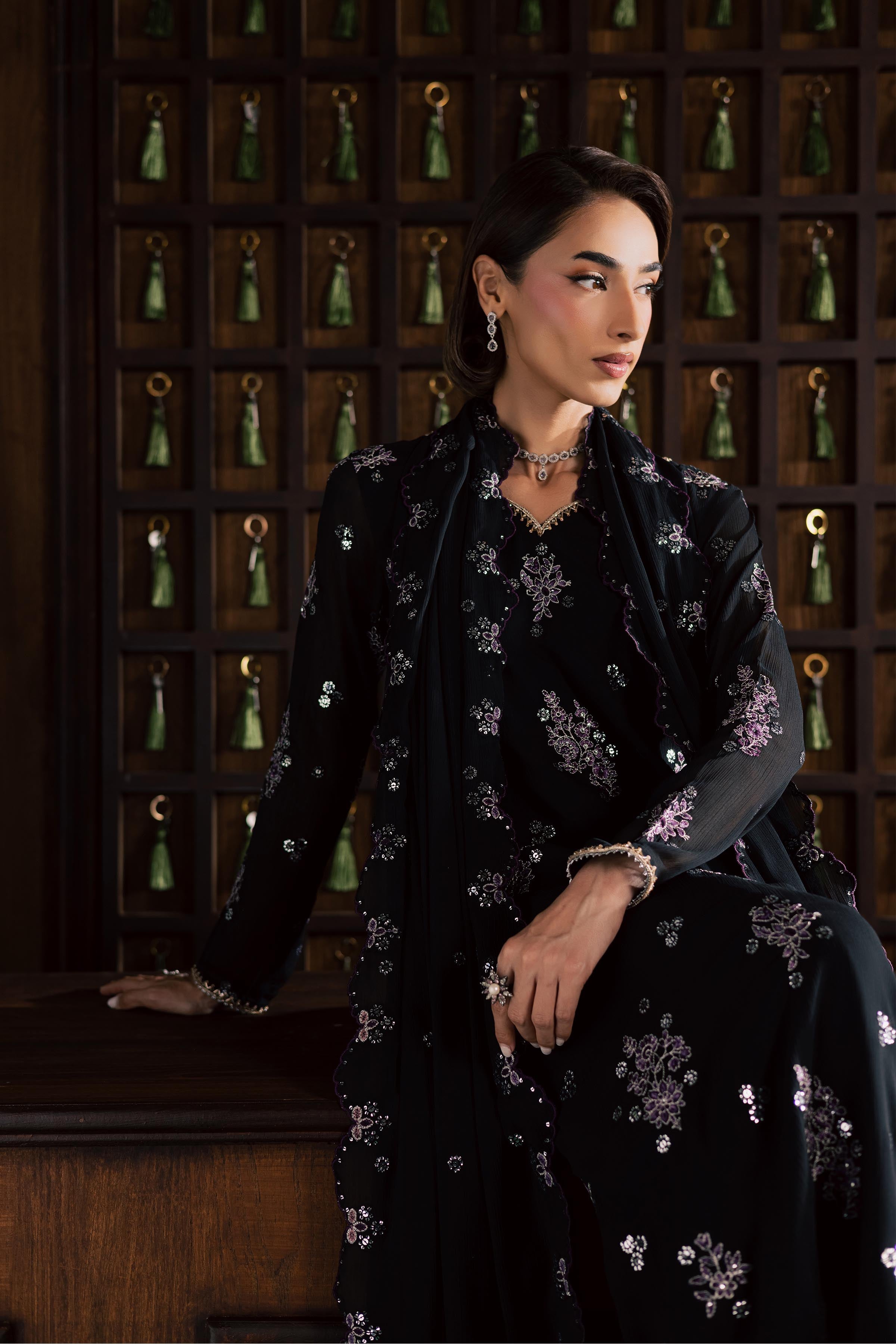  Reef 3Pc -  Festive Luxury Formal BATIKEID2026  BATIK   XS / Black / Crinkle-S / Black / Crinkle-M / Black / Crinkle-L / Black / Crinkle-XL / Black / Crinkle
