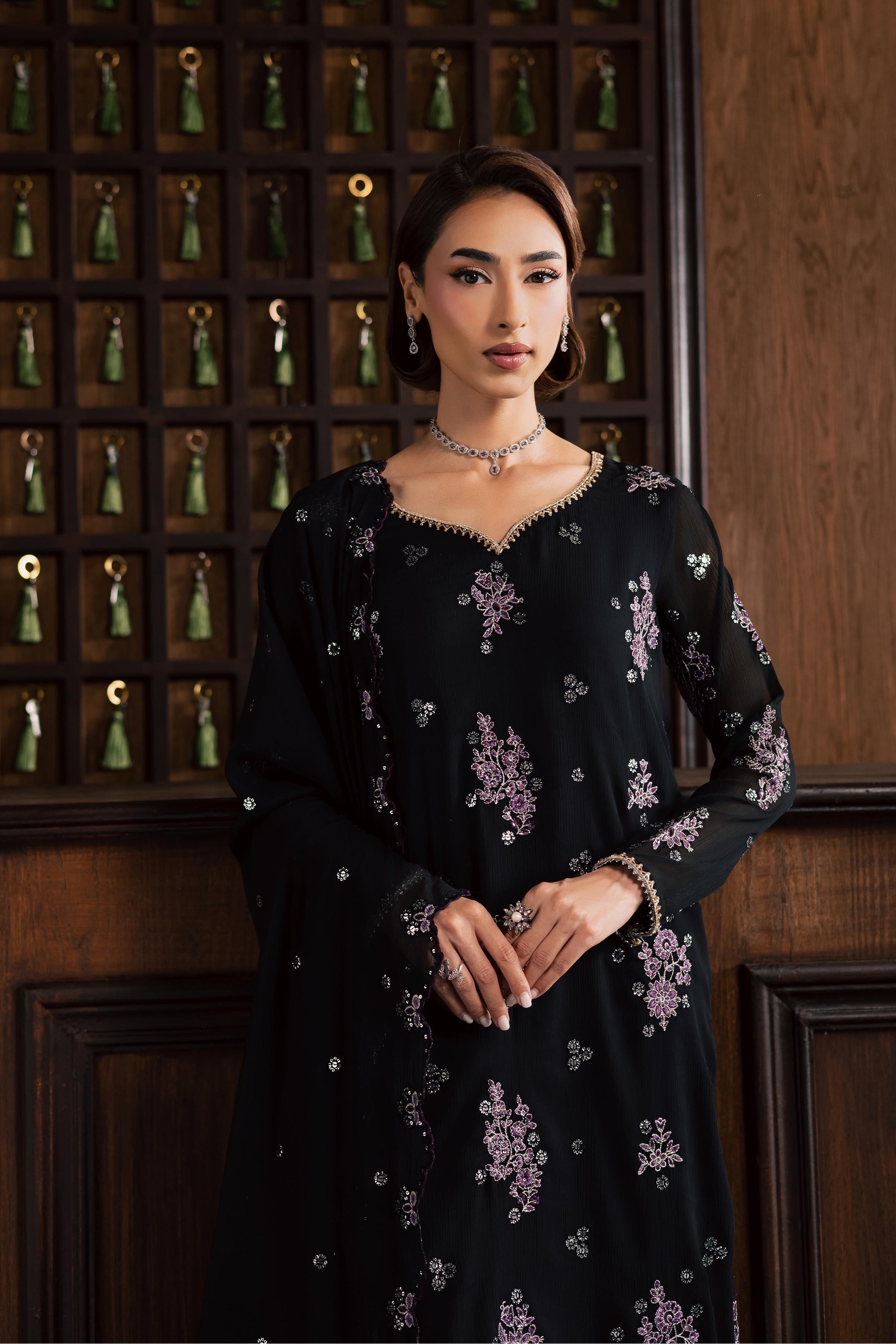  Reef 3Pc -  Festive Luxury Formal BATIKEID2026  BATIK   XS / Black / Crinkle-S / Black / Crinkle-M / Black / Crinkle-L / Black / Crinkle-XL / Black / Crinkle