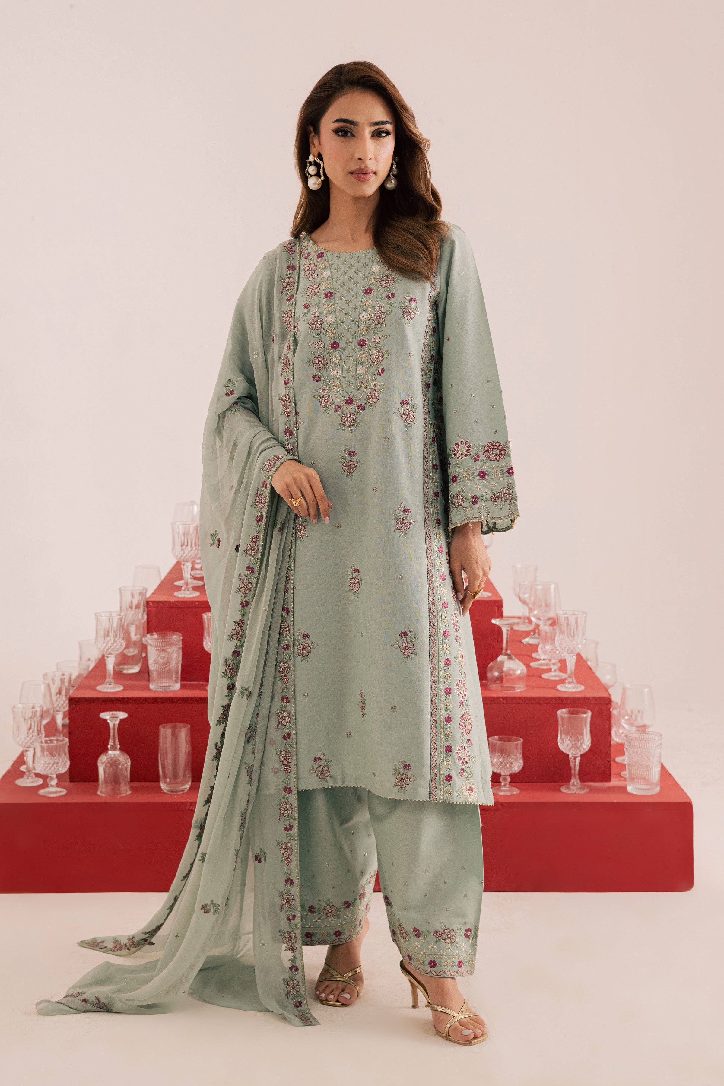  Reena 3Pc - Embroidered Khaddar Dress BATIK WINTER PRET 2025  BATIK   XS / Ice Blue / Khaddar-S / Ice Blue / Khaddar-M / Ice Blue / Khaddar-L / Ice Blue / Khaddar-XL / Ice Blue / Khaddar
