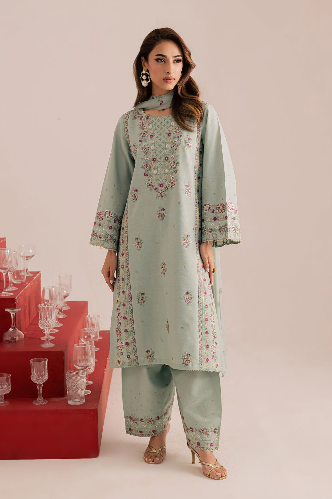  Reena 3Pc - Embroidered Khaddar Dress BATIK WINTER PRET 2025  BATIK   XS / Ice Blue / Khaddar-S / Ice Blue / Khaddar-M / Ice Blue / Khaddar-L / Ice Blue / Khaddar-XL / Ice Blue / Khaddar