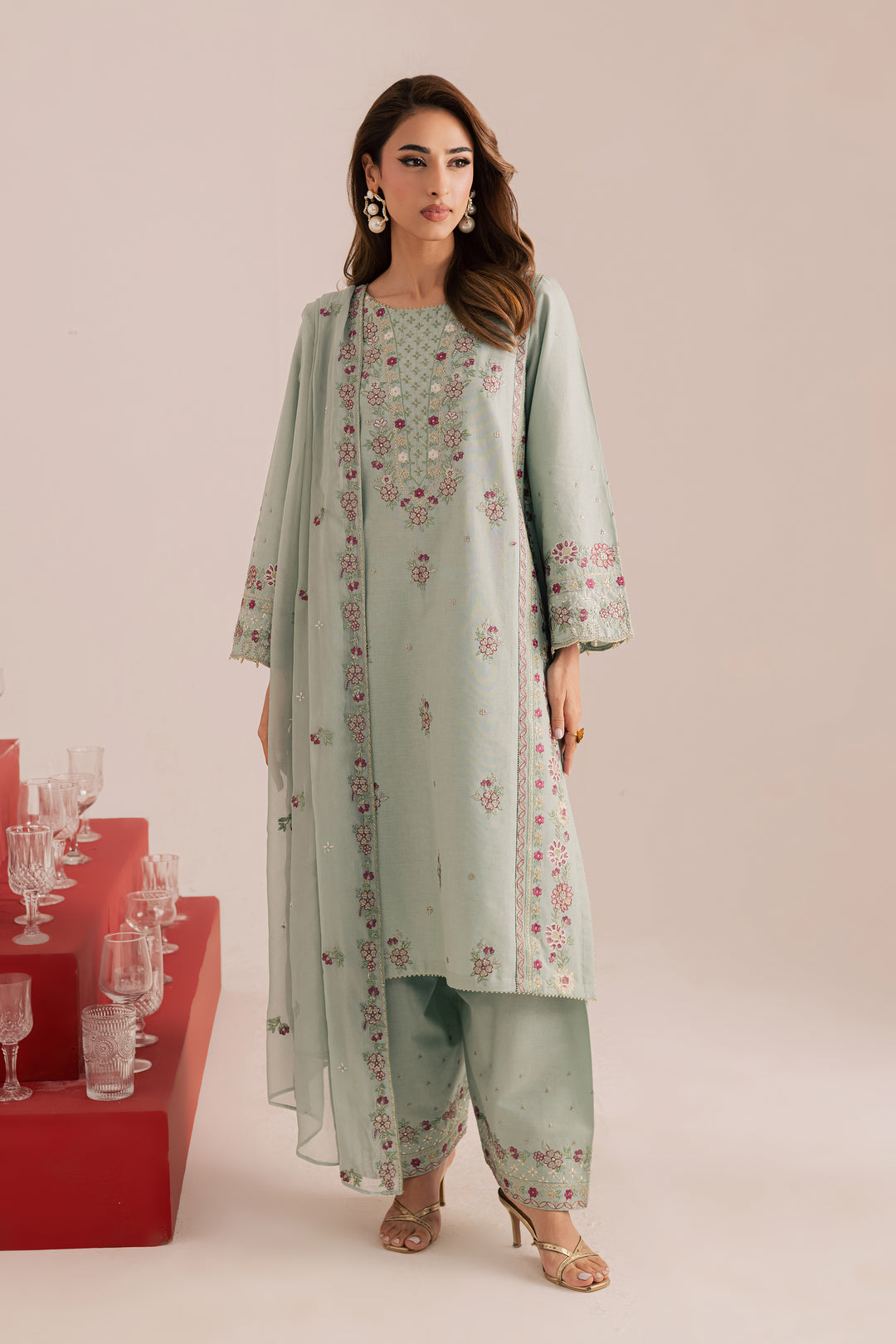  Reena 3Pc - Embroidered Khaddar Dress BATIK WINTER PRET 2025  BATIK   XS / Ice Blue / Khaddar-S / Ice Blue / Khaddar-M / Ice Blue / Khaddar-L / Ice Blue / Khaddar-XL / Ice Blue / Khaddar