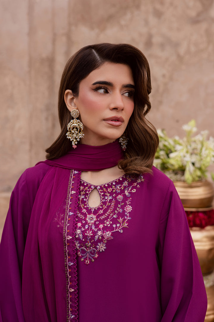  Rehab 3Pc - Festive Luxe Pret BATIKSTUDIO2025  BATIK   S / Magenta / Georgette-M / Magenta / Georgette-L / Magenta / Georgette