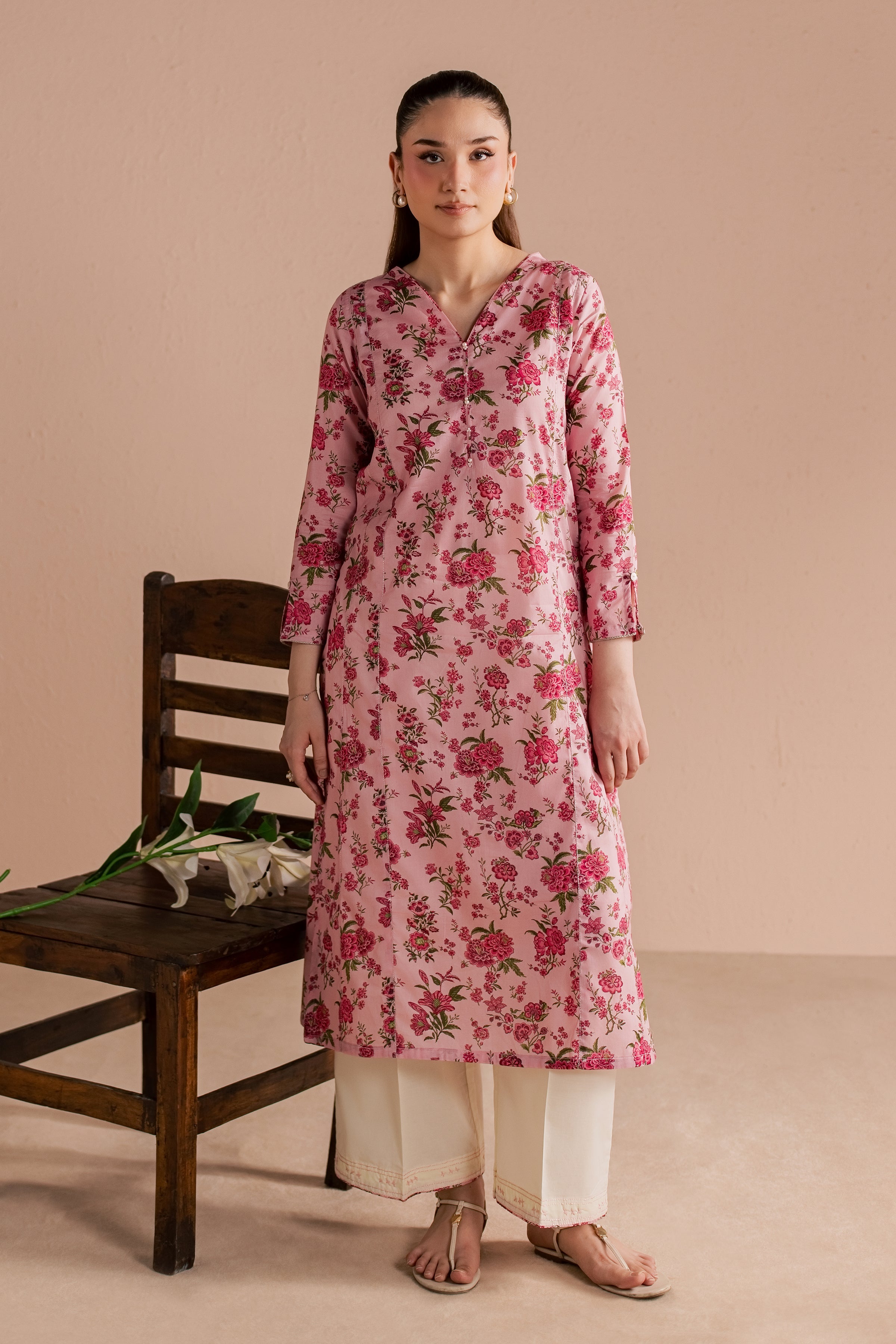  Rein 2Pc - Printed Lawn Dress BATIKSS26  BATIK   XS / Pink / Lawn-S / Pink / Lawn-M / Pink / Lawn-L / Pink / Lawn-XL / Pink / Lawn