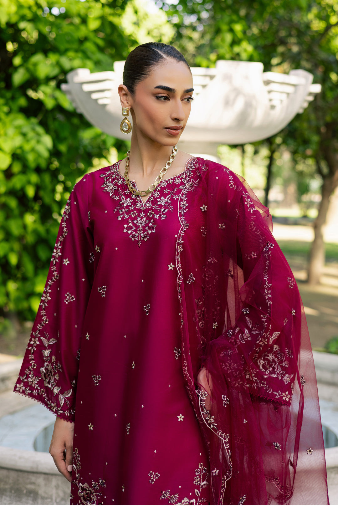  Rosa 3Pc - Festive Embroidered Lawn BATIKSS26  BATIK   XS / Raspberry Pink / Pima Lawn-S / Raspberry Pink / Pima Lawn-M / Raspberry Pink / Pima Lawn-L / Raspberry Pink / Pima Lawn-XL / Raspberry Pink / Pima Lawn