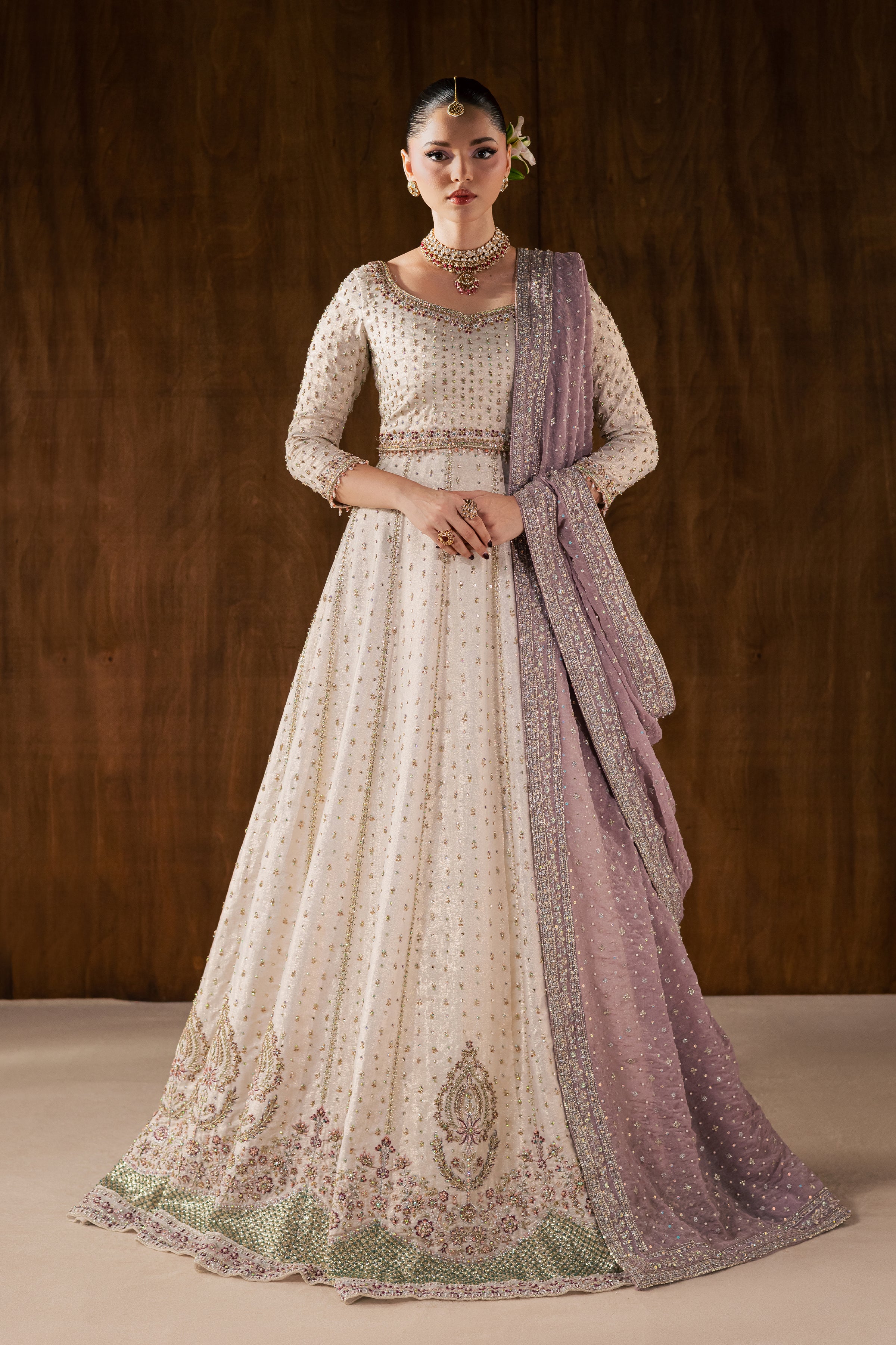 Rosaleen 3Pc - Bridal Dress BATIKBRIDALS2026  BATIK   S / White & Gold / Elara Silk