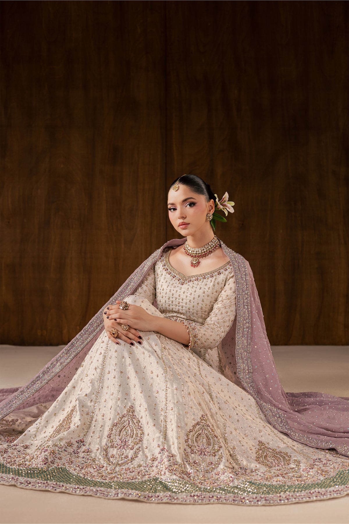 Rosaleen 3Pc - Bridal Dress BATIKBRIDALS2026  BATIK   S / White & Gold / Elara Silk
