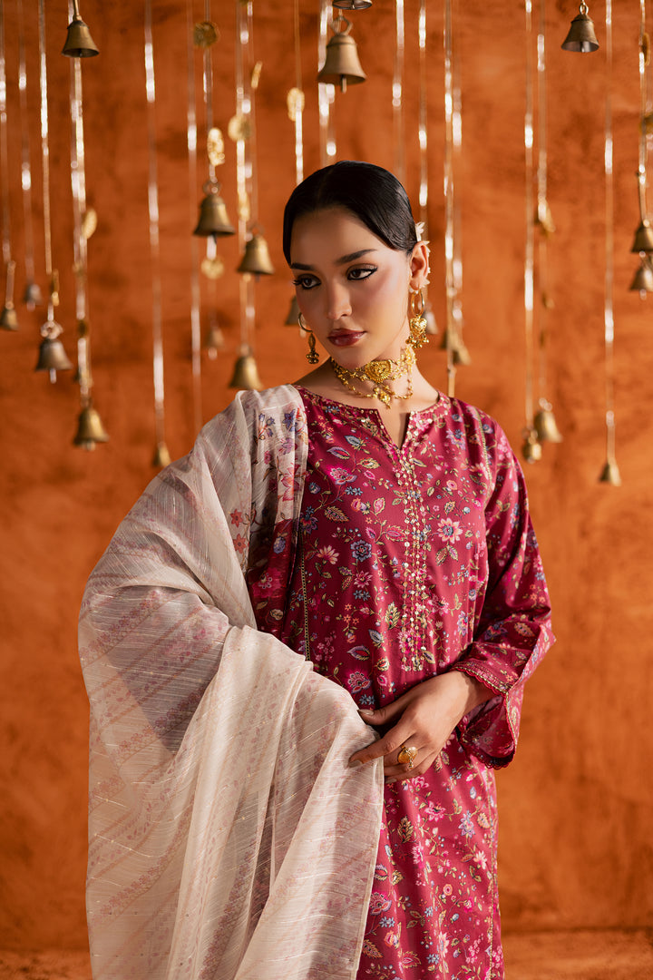  Roseshell 3Pc - Printed Lawn Dress BATIKEID2026  BATIK   XS / Red / Lawn-S / Red / Lawn-M / Red / Lawn-L / Red / Lawn-XL / Red / Lawn