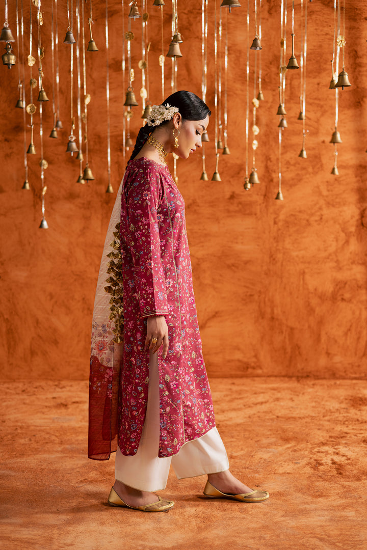  Roseshell 3Pc - Printed Lawn Dress BATIKEID2026  BATIK   XS / Red / Lawn-S / Red / Lawn-M / Red / Lawn-L / Red / Lawn-XL / Red / Lawn