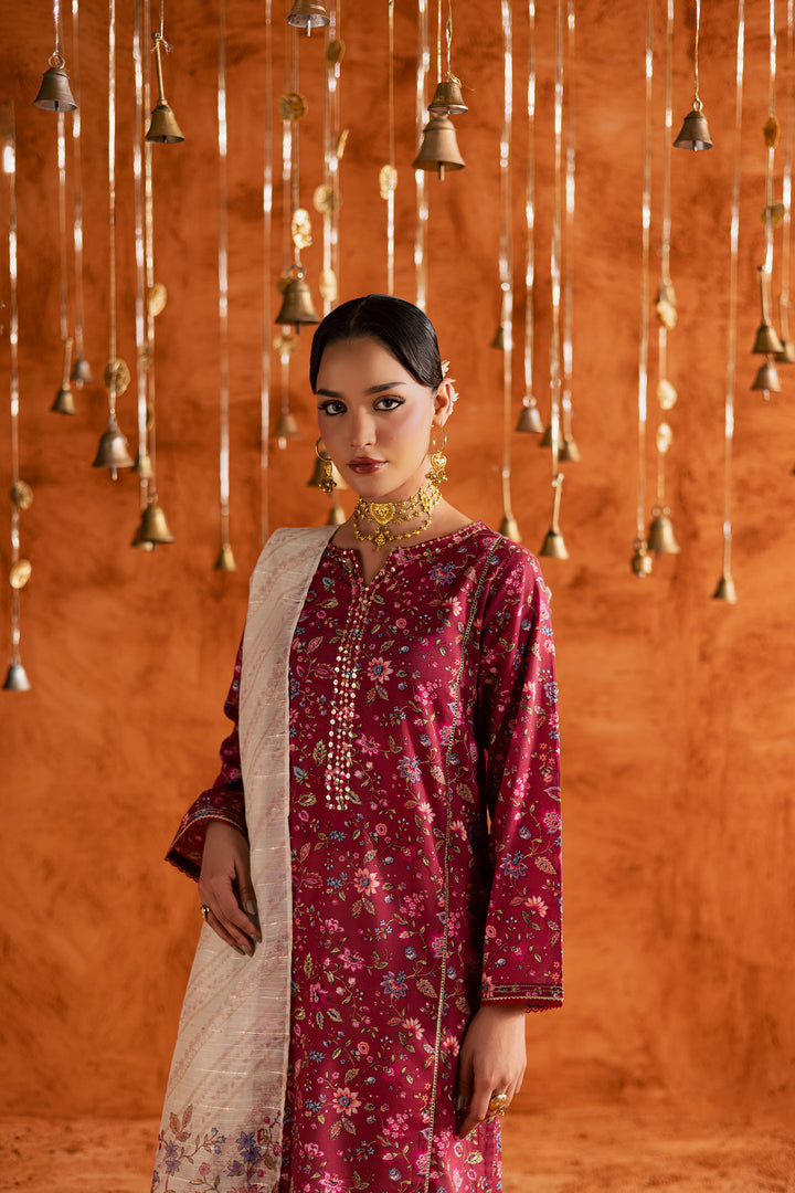  Roseshell 3Pc - Printed Lawn Dress BATIKEID2026  BATIK   XS / Red / Lawn-S / Red / Lawn-M / Red / Lawn-L / Red / Lawn-XL / Red / Lawn
