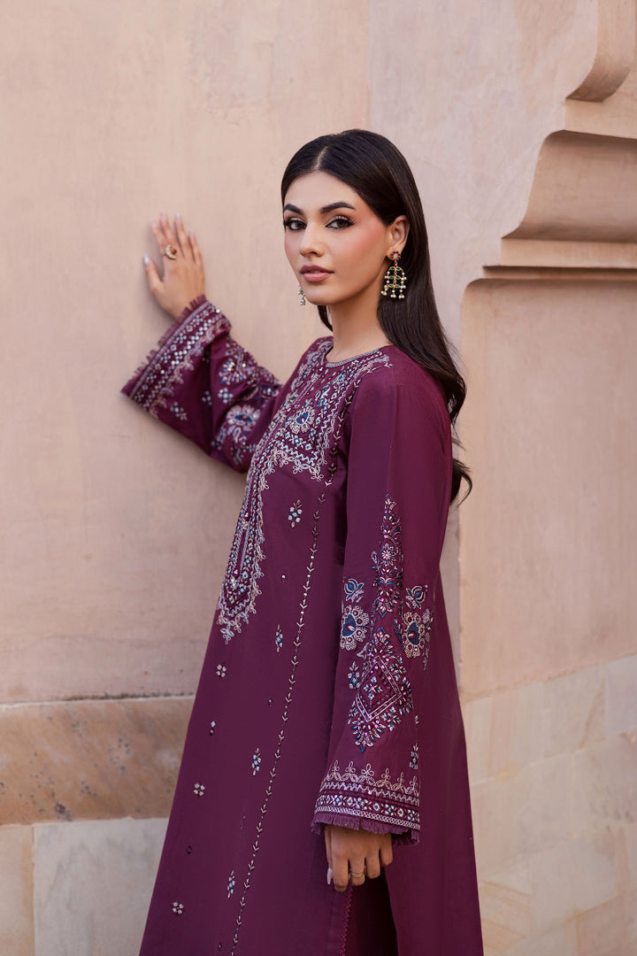  Roshan 2Pc - Embroidered Khaddar Dress BATIK WINTER PRET 2025  BATIK   XS / Mauve / Khaddar-S / Mauve / Khaddar-M / Mauve / Khaddar-L / Mauve / Khaddar-XL / Mauve / Khaddar