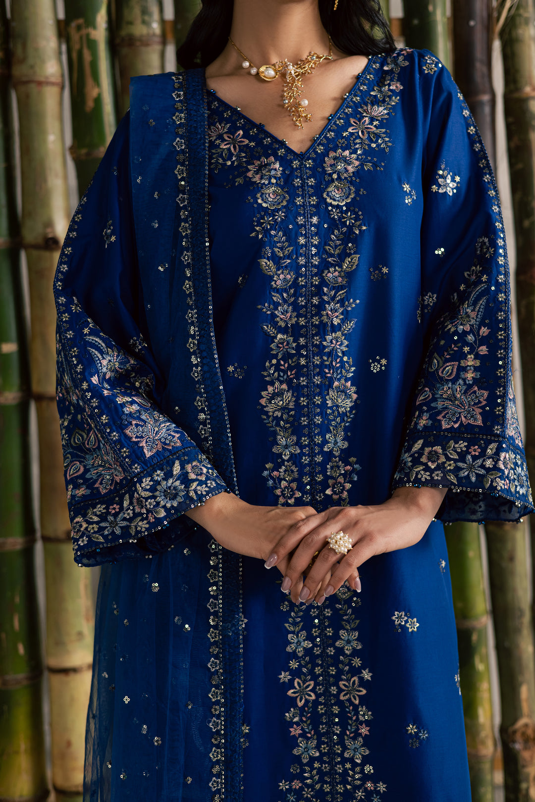  Roshni 3Pc - Festive Embroidered Lawn BATIKEID2026  BATIK   XS / Electric Blue / Pima Lawn-S / Electric Blue / Pima Lawn-M / Electric Blue / Pima Lawn-L / Electric Blue / Pima Lawn-XL / Electric Blue / Pima Lawn