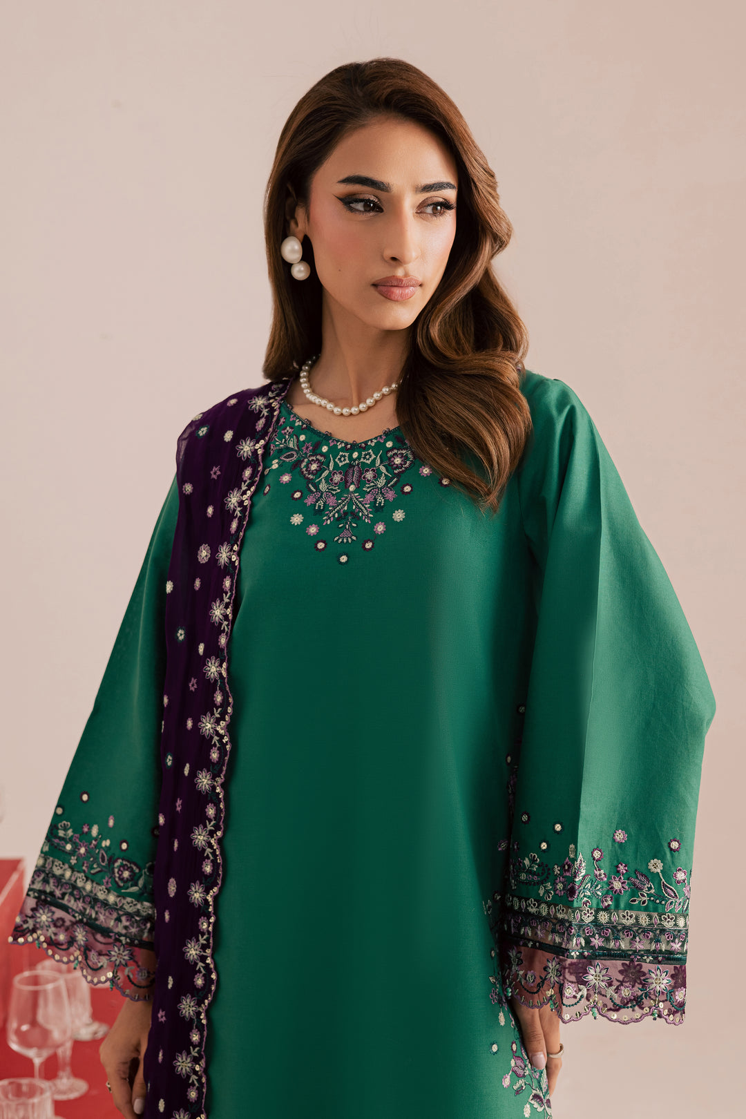  Rozina 3Pc - Embroidered Khaddar Dress BATIK WINTER PRET 2025  BATIK   XS / Amber Green / Khaddar-S / Amber Green / Khaddar-M / Amber Green / Khaddar-L / Amber Green / Khaddar-XL / Amber Green / Khaddar