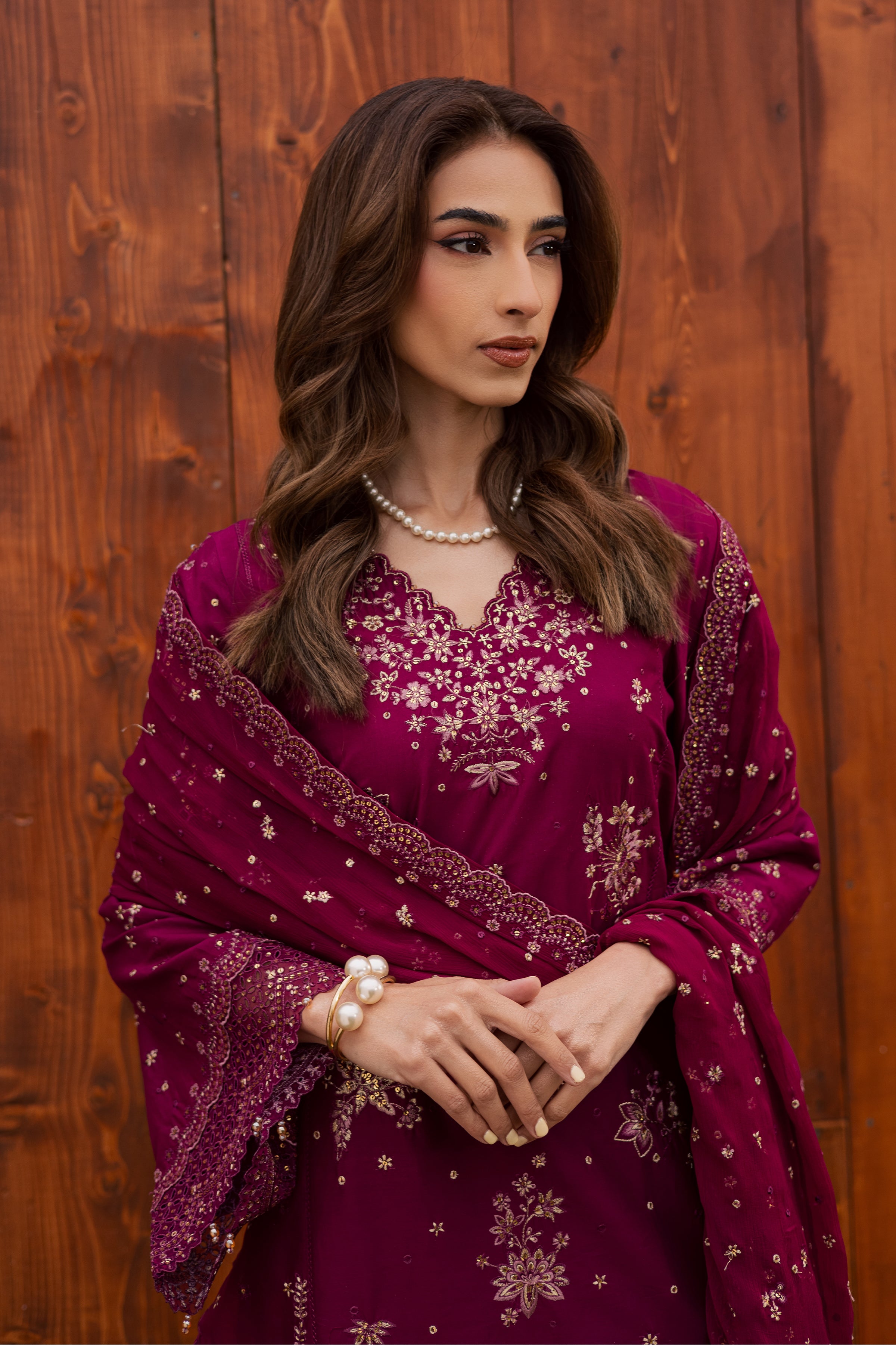  Rubba 3Pc - Festive Embroidered Lawn BATIKEID2026  BATIK   XS / Deep Maroon / Pima Lawn-S / Deep Maroon / Pima Lawn-M / Deep Maroon / Pima Lawn-L / Deep Maroon / Pima Lawn-XL / Deep Maroon / Pima Lawn