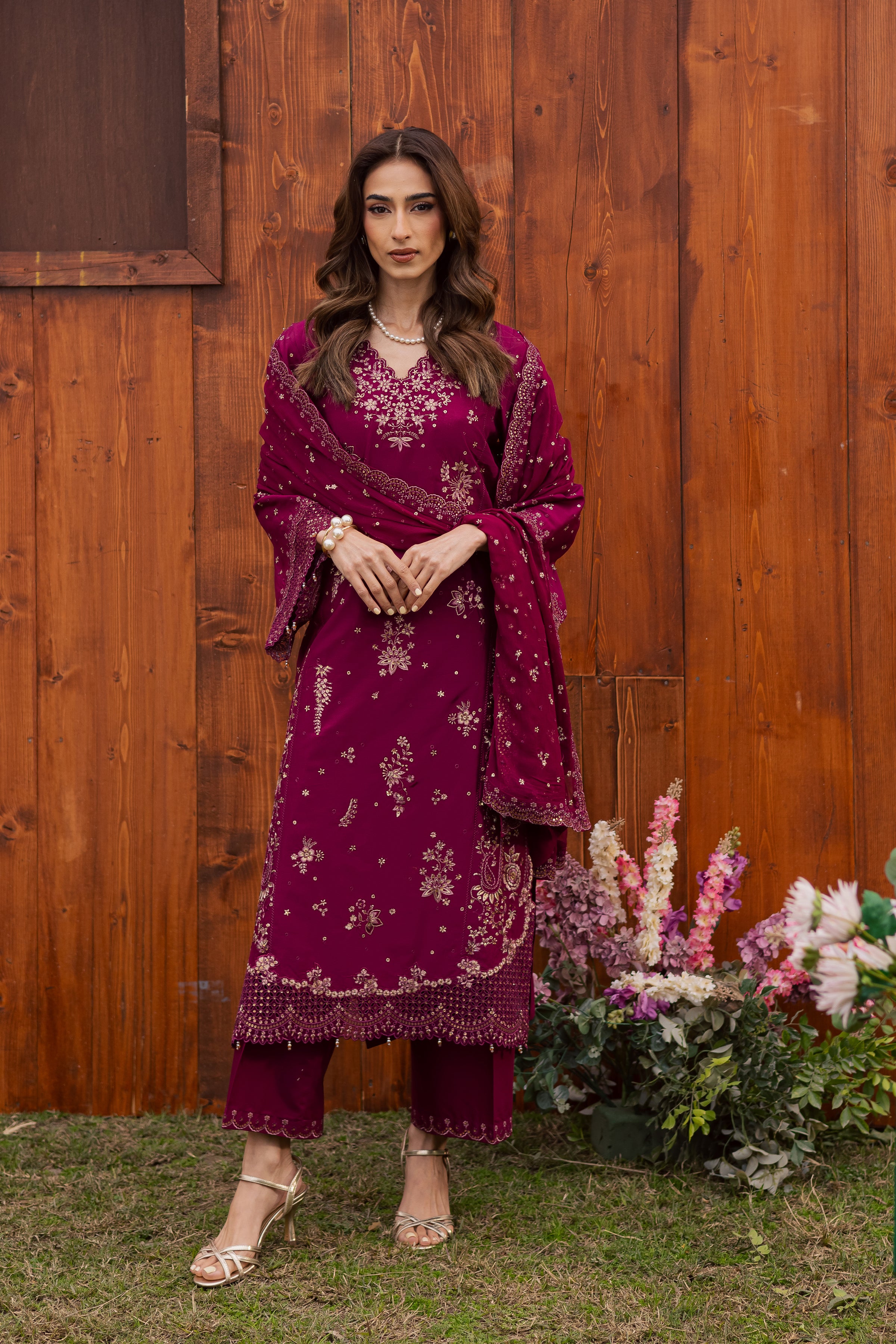  Rubba 3Pc - Festive Embroidered Lawn BATIKEID2026  BATIK   XS / Deep Maroon / Pima Lawn-S / Deep Maroon / Pima Lawn-M / Deep Maroon / Pima Lawn-L / Deep Maroon / Pima Lawn-XL / Deep Maroon / Pima Lawn