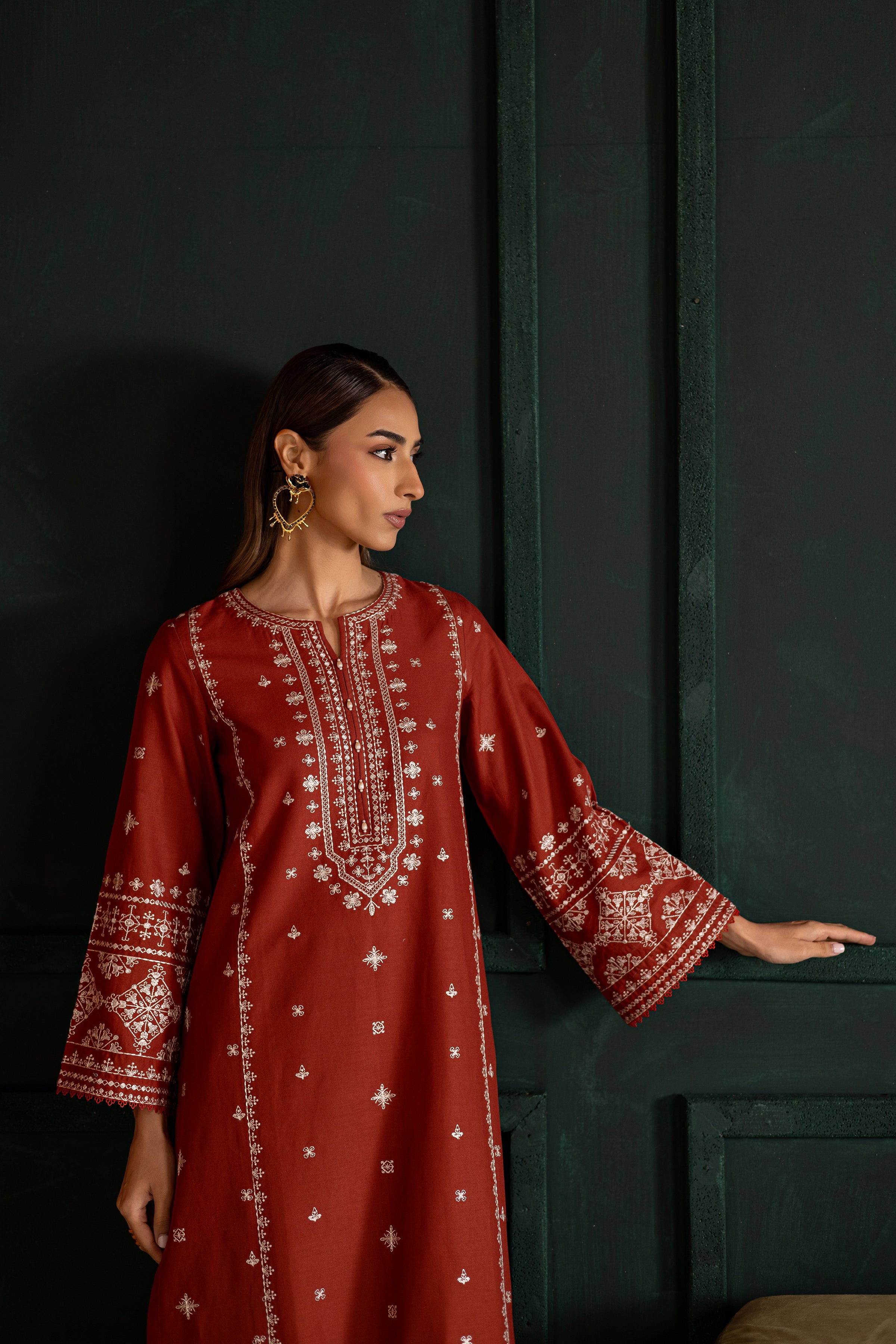  Rusty Dusty 2Pc - Embroidered Khaddar Dress BATIK WINTER PRET 2025  BATIK   XS / Rust / Khaddar-S / Rust / Khaddar-M / Rust / Khaddar-L / Rust / Khaddar-XL / Rust / Khaddar