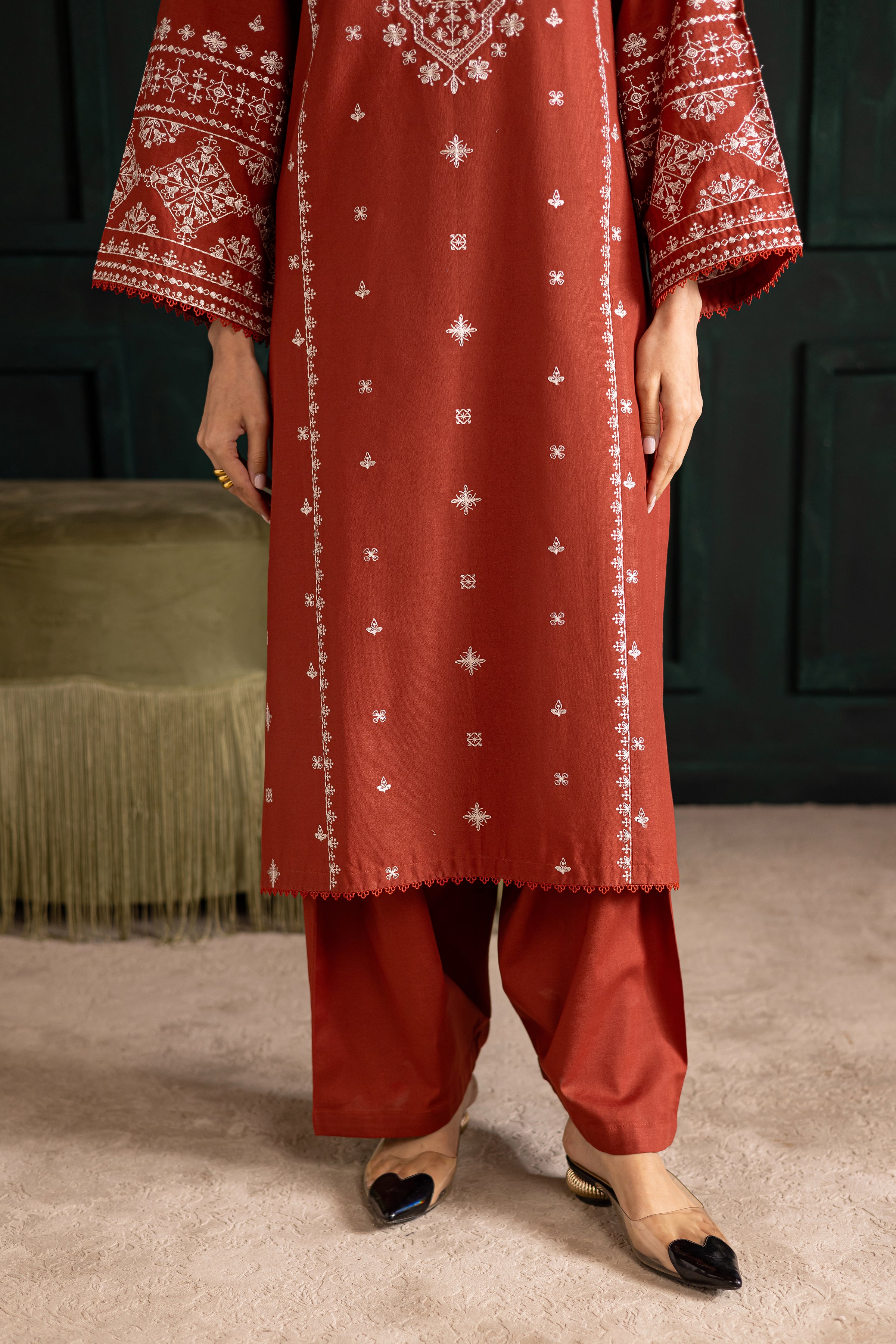  Rusty Dusty 2Pc - Embroidered Khaddar Dress BATIK WINTER PRET 2025  BATIK   XS / Rust / Khaddar-S / Rust / Khaddar-M / Rust / Khaddar-L / Rust / Khaddar-XL / Rust / Khaddar