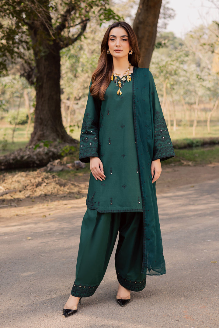  Sabz Meeraki 3Pc - Embroidered Khaddar Dress BATIK WINTER PRET 2025  BATIK   XS / Ocean Green / Khaddar-S / Ocean Green / Khaddar-M / Ocean Green / Khaddar-L / Ocean Green / Khaddar-XL / Ocean Green / Khaddar