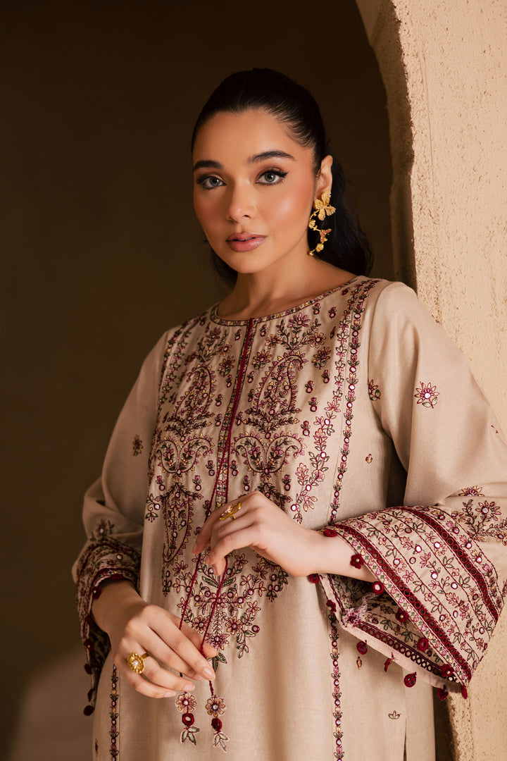  Safa 2Pc - Embroidered Khaddar Dress BATIK WINTER PRET 2025  BATIK   XS / Offwhite / Khaddar-S / Offwhite / Khaddar-M / Offwhite / Khaddar-L / Offwhite / Khaddar-XL / Offwhite / Khaddar