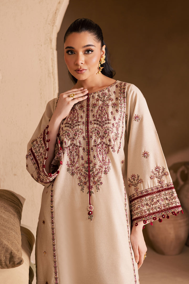  Safa 2Pc - Embroidered Khaddar Dress BATIK WINTER PRET 2025  BATIK   XS / Offwhite / Khaddar-S / Offwhite / Khaddar-M / Offwhite / Khaddar-L / Offwhite / Khaddar-XL / Offwhite / Khaddar