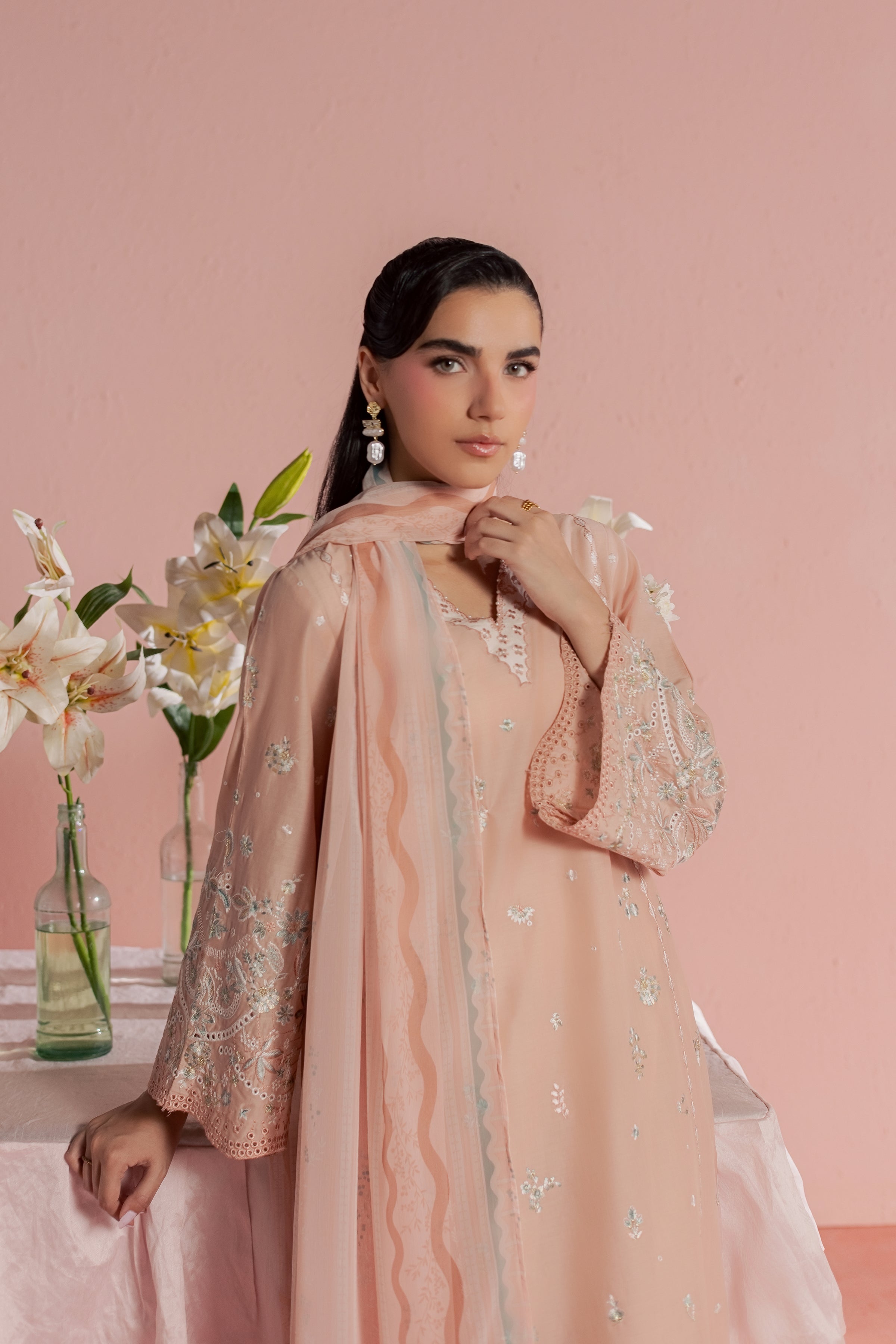  Saha 3Pc - Embroidered Lawn Dress BATIKSS26  BATIK   XS / Cameo Rose / Pima Lawn-S / Cameo Rose / Pima Lawn-M / Cameo Rose / Pima Lawn-L / Cameo Rose / Pima Lawn-XL / Cameo Rose / Pima Lawn