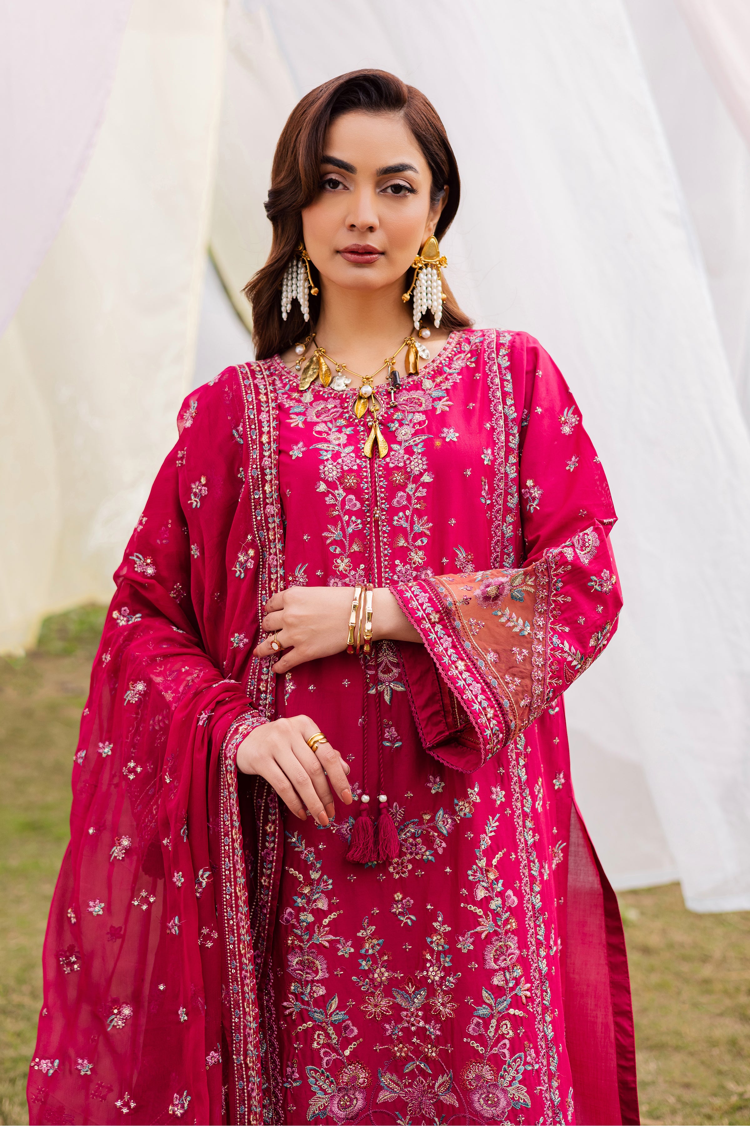  Sahibo 3Pc - Festive Embroidered Lawn BATIKEID2026  BATIK   XS / Deep Pink / Pima Lawn-S / Deep Pink / Pima Lawn-M / Deep Pink / Pima Lawn-L / Deep Pink / Pima Lawn-XL / Deep Pink / Pima Lawn