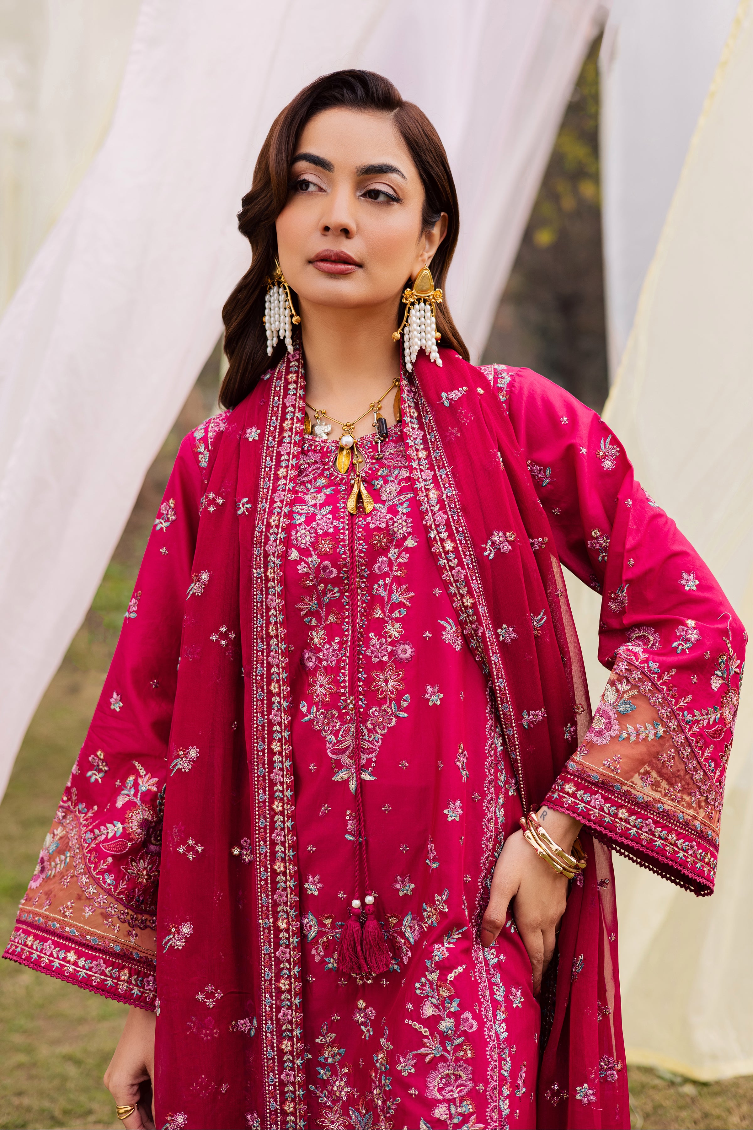  Sahibo 3Pc - Festive Embroidered Lawn BATIKEID2026  BATIK   XS / Deep Pink / Pima Lawn-S / Deep Pink / Pima Lawn-M / Deep Pink / Pima Lawn-L / Deep Pink / Pima Lawn-XL / Deep Pink / Pima Lawn