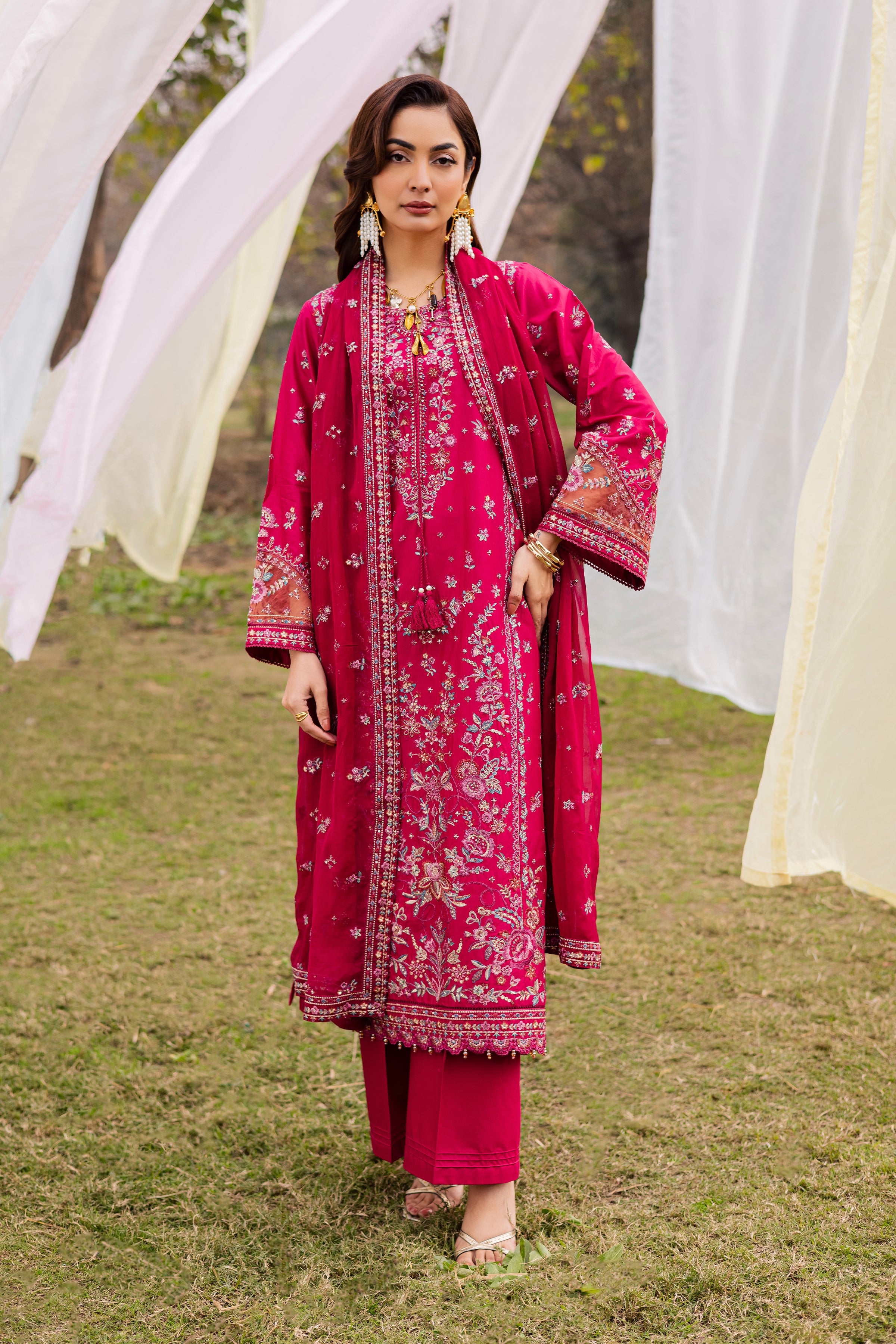  Sahibo 3Pc - Festive Embroidered Lawn BATIKEID2026  BATIK   XS / Deep Pink / Pima Lawn-S / Deep Pink / Pima Lawn-M / Deep Pink / Pima Lawn-L / Deep Pink / Pima Lawn-XL / Deep Pink / Pima Lawn