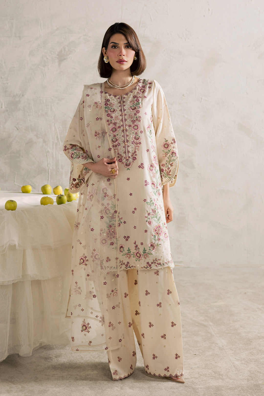  Samin 3Pc - Festive Embroidered Lawn BATIKEID2026  BATIK   XS / Off White / Pima Lawn-S / Off White / Pima Lawn-M / Off White / Pima Lawn-L / Off White / Pima Lawn-XL / Off White / Pima Lawn