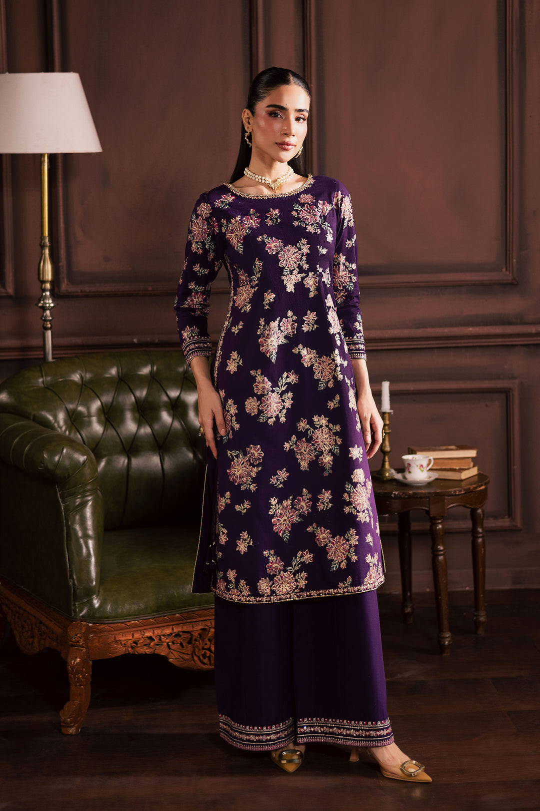  Sangria 2Pc - Embroidered Khaddar Dress BATIK WINTER PRET 2025  BATIK   XS / Purple / Khaddar-S / Purple / Khaddar-M / Purple / Khaddar-L / Purple / Khaddar-XL / Purple / Khaddar