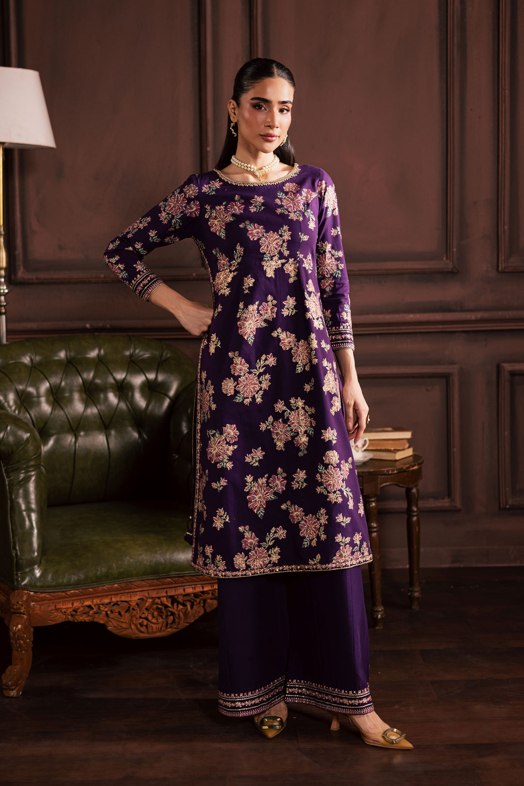  Sangria 2Pc - Embroidered Khaddar Dress BATIK WINTER PRET 2025  BATIK   XS / Purple / Khaddar-S / Purple / Khaddar-M / Purple / Khaddar-L / Purple / Khaddar-XL / Purple / Khaddar