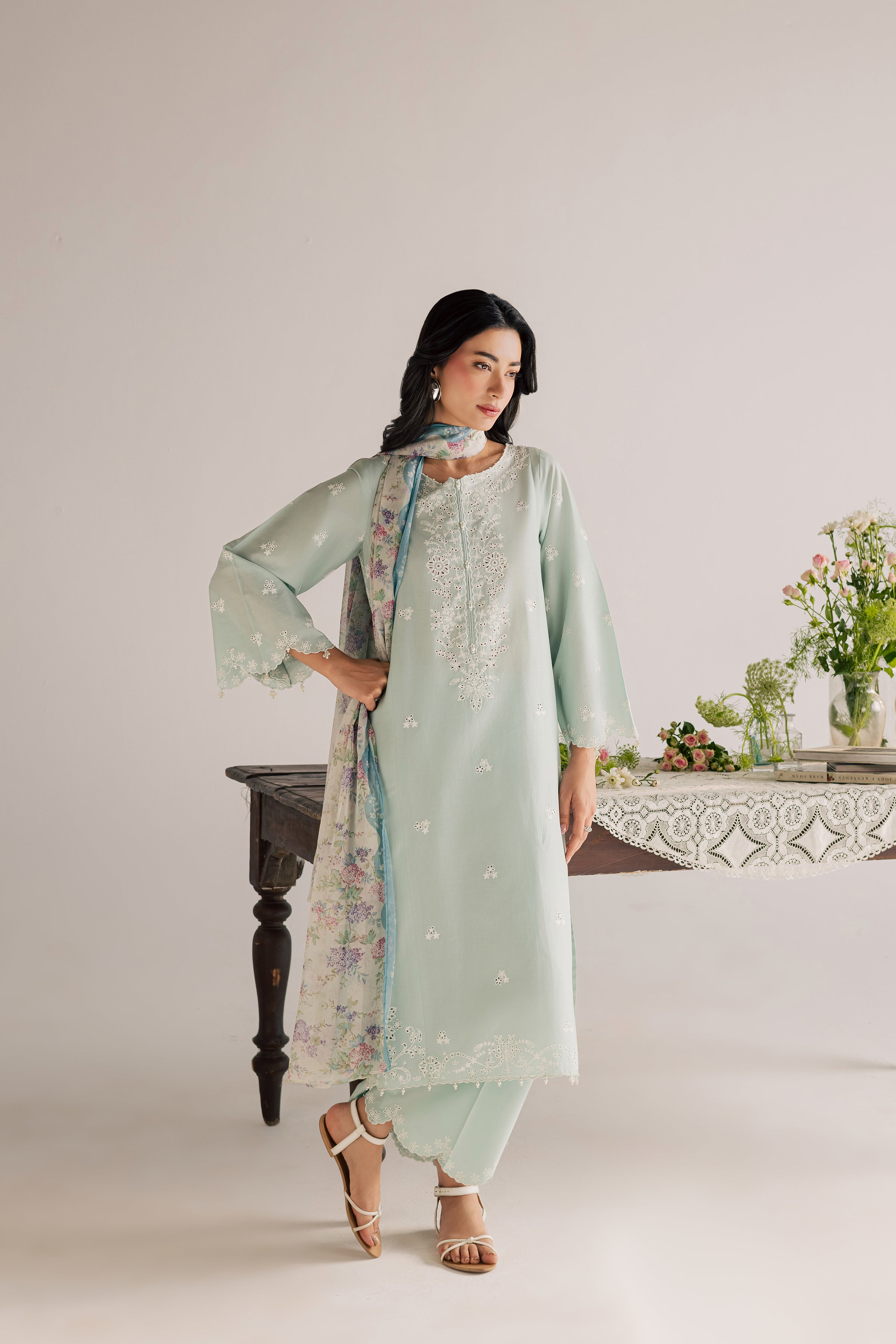  Santorini 3Pc - Embroidered Lawn Dress EverydayEdit26  BATIK   XS / Blue Haze / Pima Lawn-S / Blue Haze / Pima Lawn-M / Blue Haze / Pima Lawn-L / Blue Haze / Pima Lawn-XL / Blue Haze / Pima Lawn