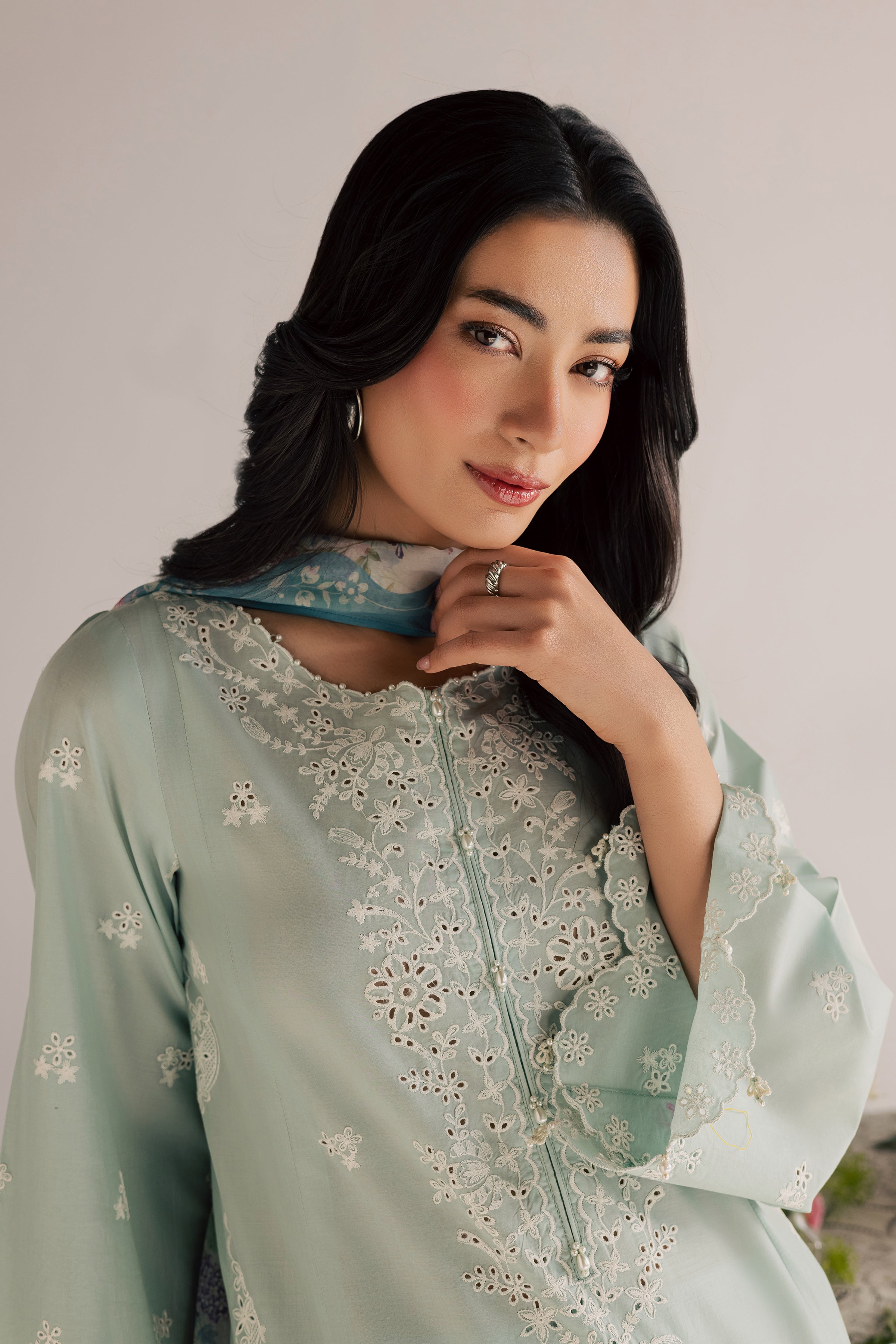  Santorini 3Pc - Embroidered Lawn Dress EverydayEdit26  BATIK   XS / Blue Haze / Pima Lawn-S / Blue Haze / Pima Lawn-M / Blue Haze / Pima Lawn-L / Blue Haze / Pima Lawn-XL / Blue Haze / Pima Lawn