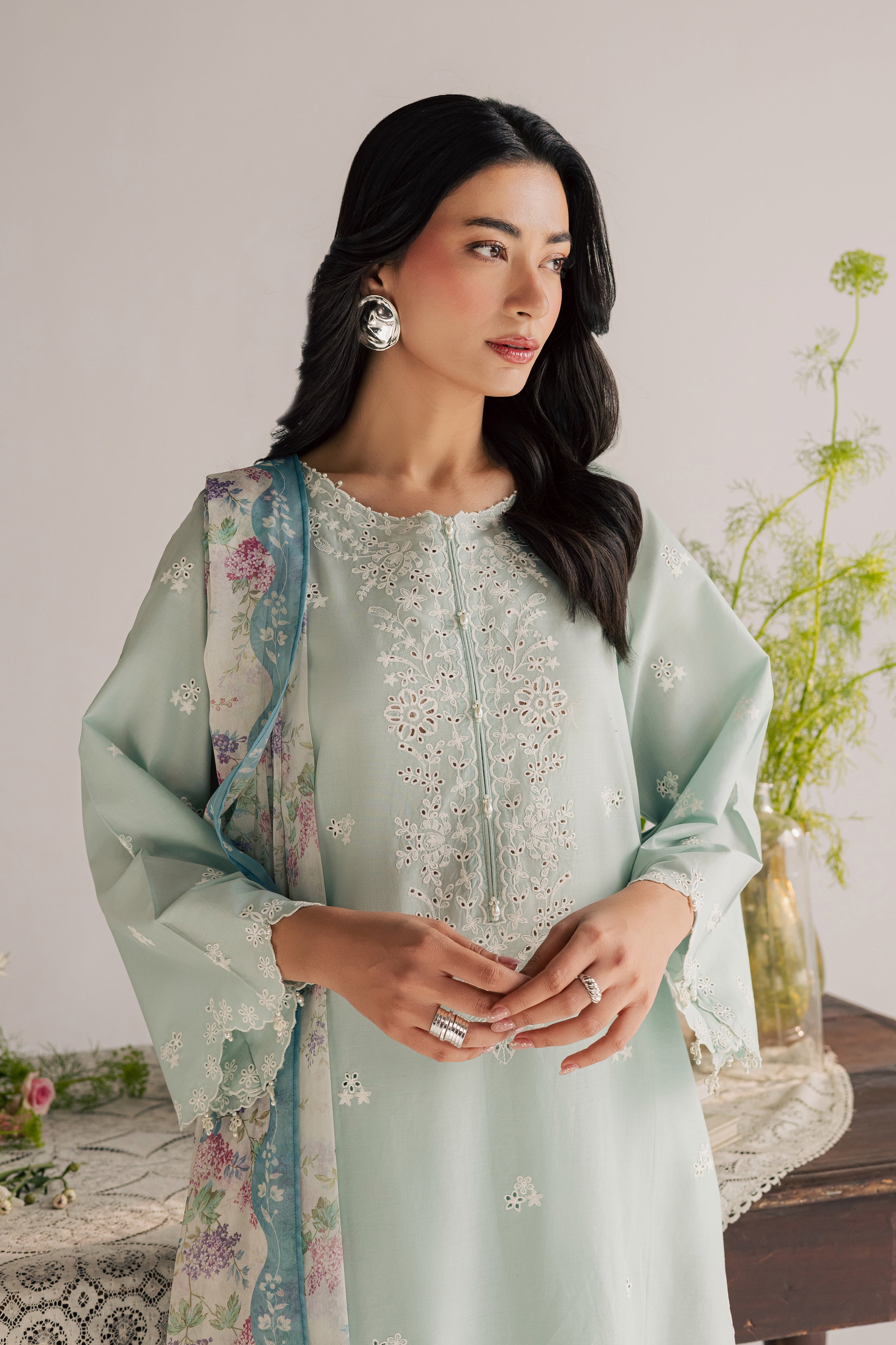  Santorini 3Pc - Embroidered Lawn Dress EverydayEdit26  BATIK   XS / Blue Haze / Pima Lawn-S / Blue Haze / Pima Lawn-M / Blue Haze / Pima Lawn-L / Blue Haze / Pima Lawn-XL / Blue Haze / Pima Lawn