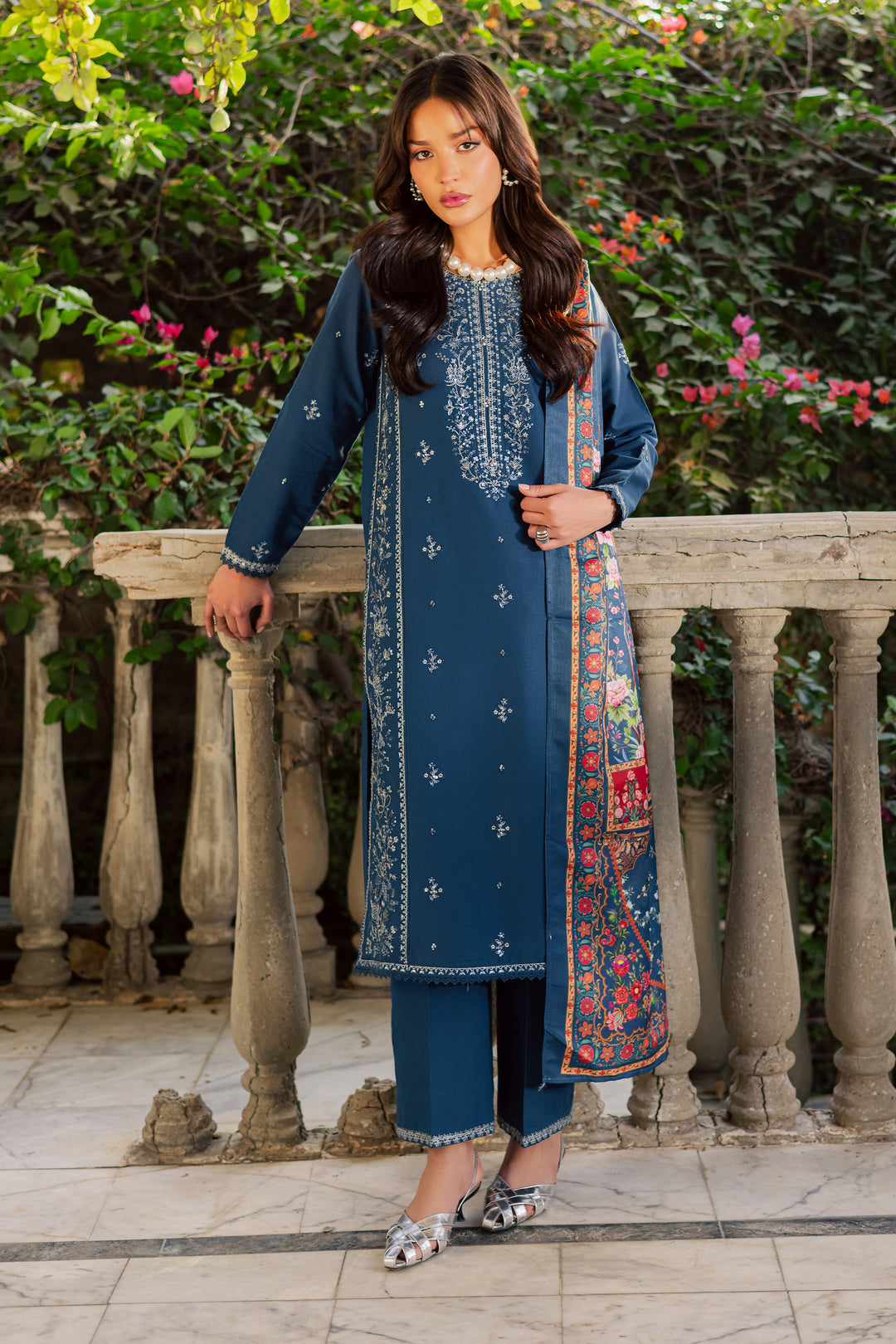  Sea Girl 3Pc - Embroidered Khaddar Dress BATIK WINTER PRET 2025  BATIK   XS / Blue Opal / Khaddar-S / Blue Opal / Khaddar-M / Blue Opal / Khaddar-L / Blue Opal / Khaddar-XL / Blue Opal / Khaddar