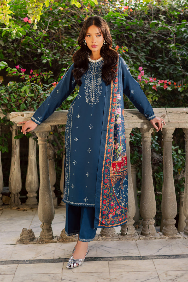  Sea Girl 3Pc - Embroidered Khaddar Dress BATIK WINTER PRET 2025  BATIK   XS / Blue Opal / Khaddar-S / Blue Opal / Khaddar-M / Blue Opal / Khaddar-L / Blue Opal / Khaddar-XL / Blue Opal / Khaddar