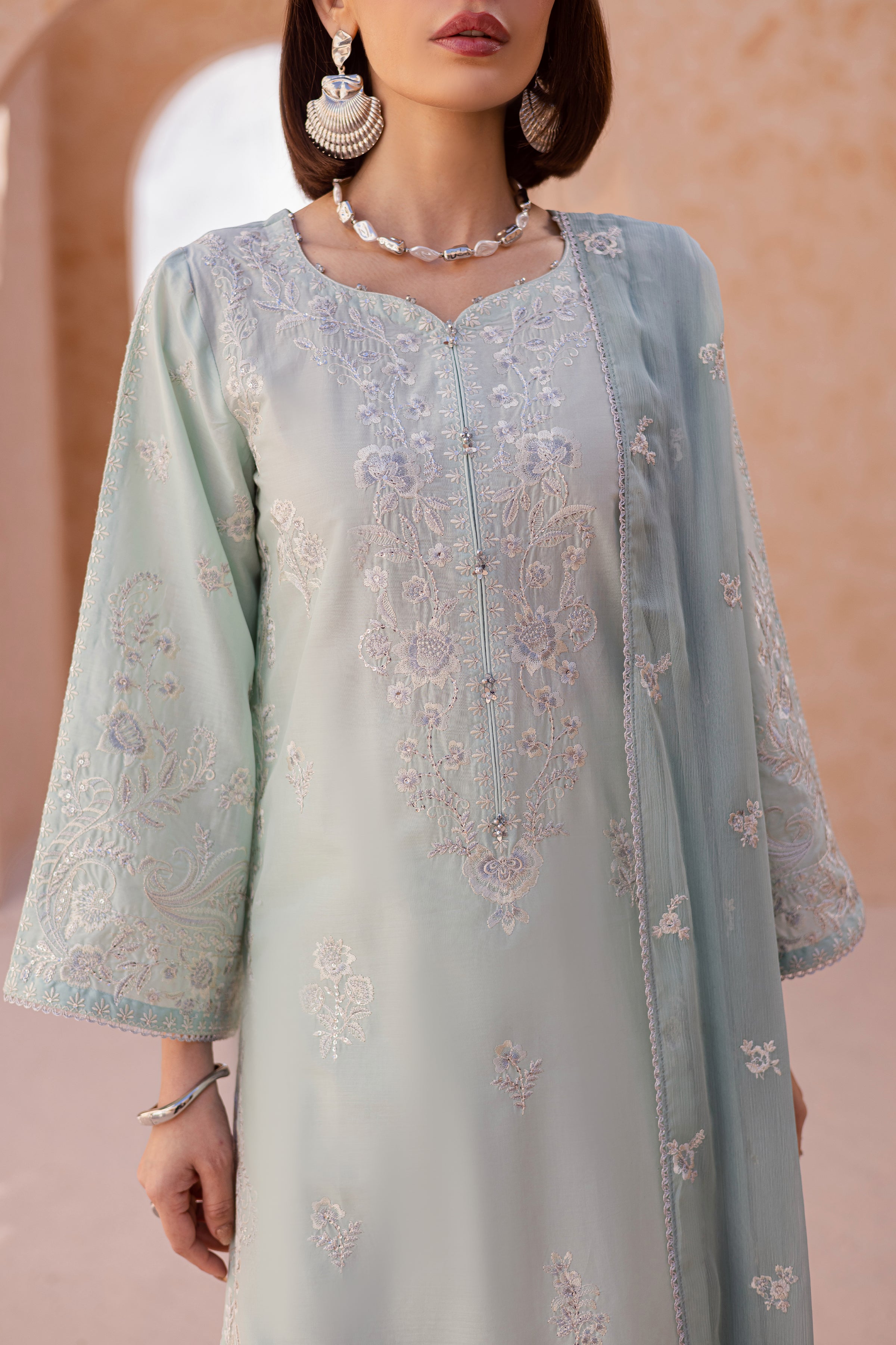  Sea Nahal 3Pc - Festive Embroidered Lawn BATIKEID2026  BATIK   XS / Harbor Grey / Pima Lawn-S / Harbor Grey / Pima Lawn-M / Harbor Grey / Pima Lawn-L / Harbor Grey / Pima Lawn-XL / Harbor Grey / Pima Lawn