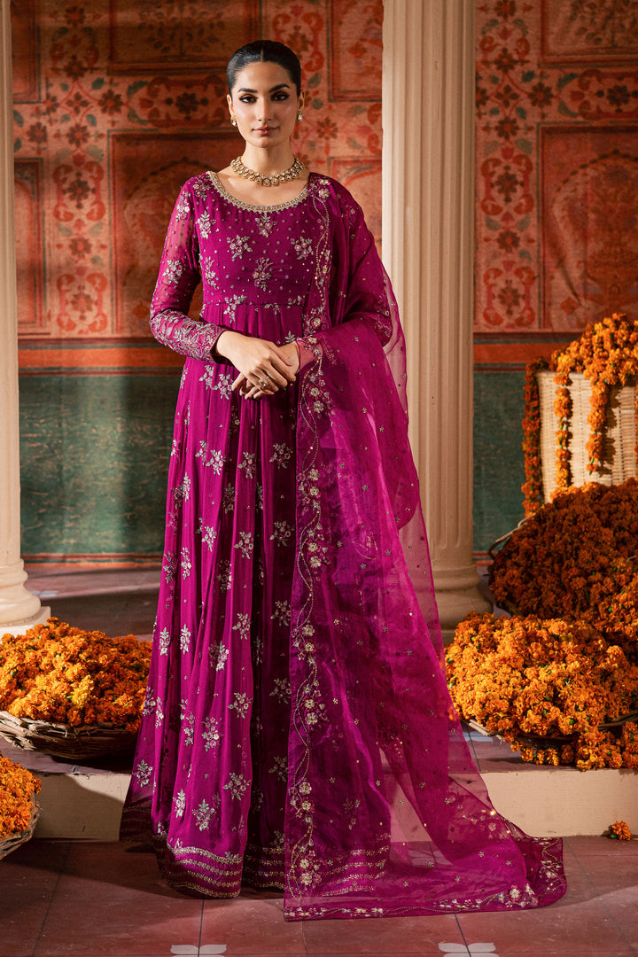  Sehar 3Pc - Chiffon Wedding Frock BATIKLuxePRET2025  BATIK   S / Magenta / Raw Silk & Chiffon-M / Magenta / Raw Silk & Chiffon-L / Magenta / Raw Silk & Chiffon