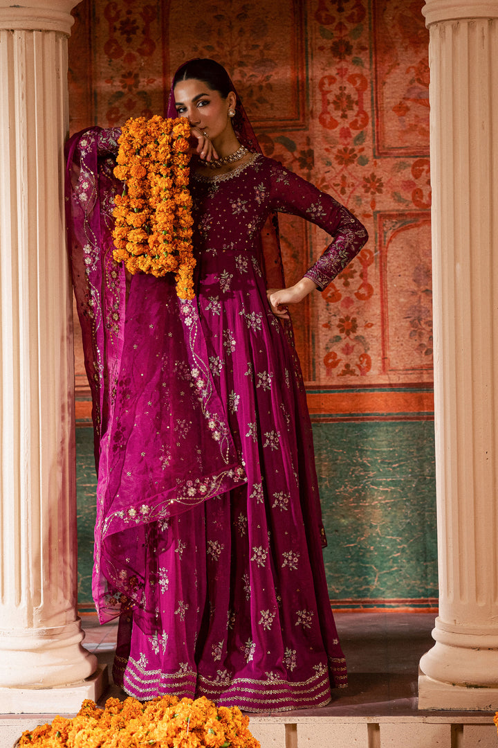  Sehar 3Pc - Chiffon Wedding Frock BATIKLuxePRET2025  BATIK   S / Magenta / Raw Silk & Chiffon-M / Magenta / Raw Silk & Chiffon-L / Magenta / Raw Silk & Chiffon