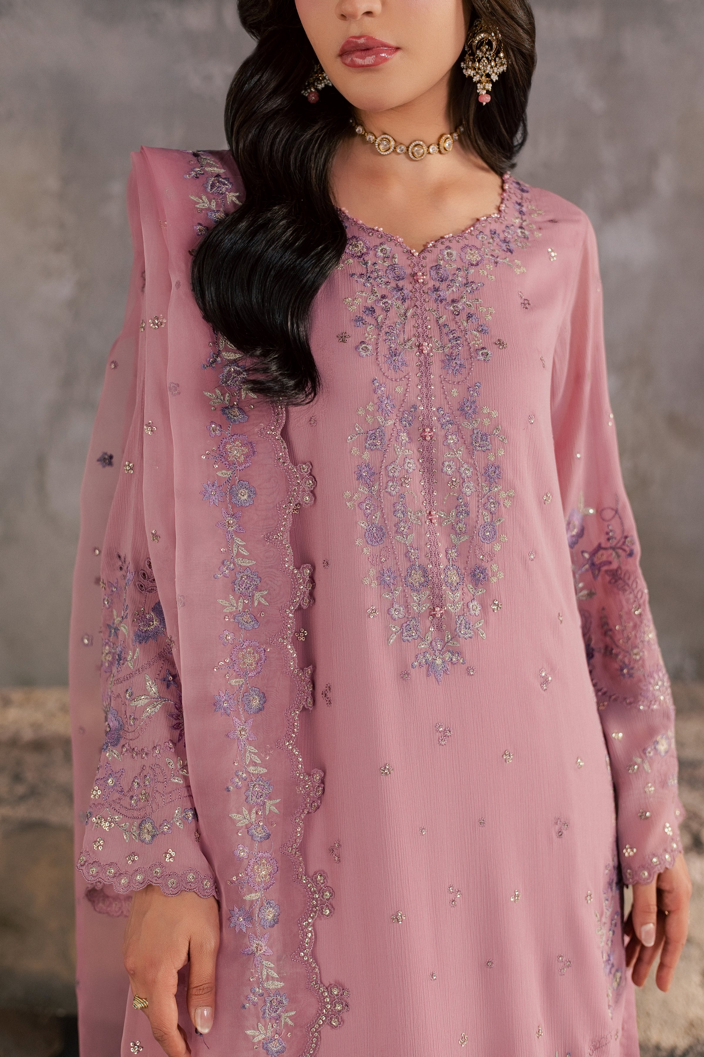  Sehaz 3Pc - Festive Luxe Pret BATIKSTUDIO2026  BATIK   S / Tea Pink / Crinkle-M / Tea Pink / Crinkle-L / Tea Pink / Crinkle