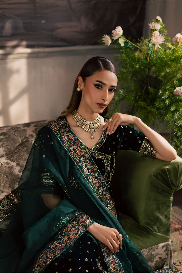  Seraphinite 3Pc - Velvet Luxe Pret BATIKLuxePRET2025  BATIK   XS / Bottle Green / Velvet-S / Bottle Green / Velvet-M / Bottle Green / Velvet-L / Bottle Green / Velvet-XL / Bottle Green / Velvet