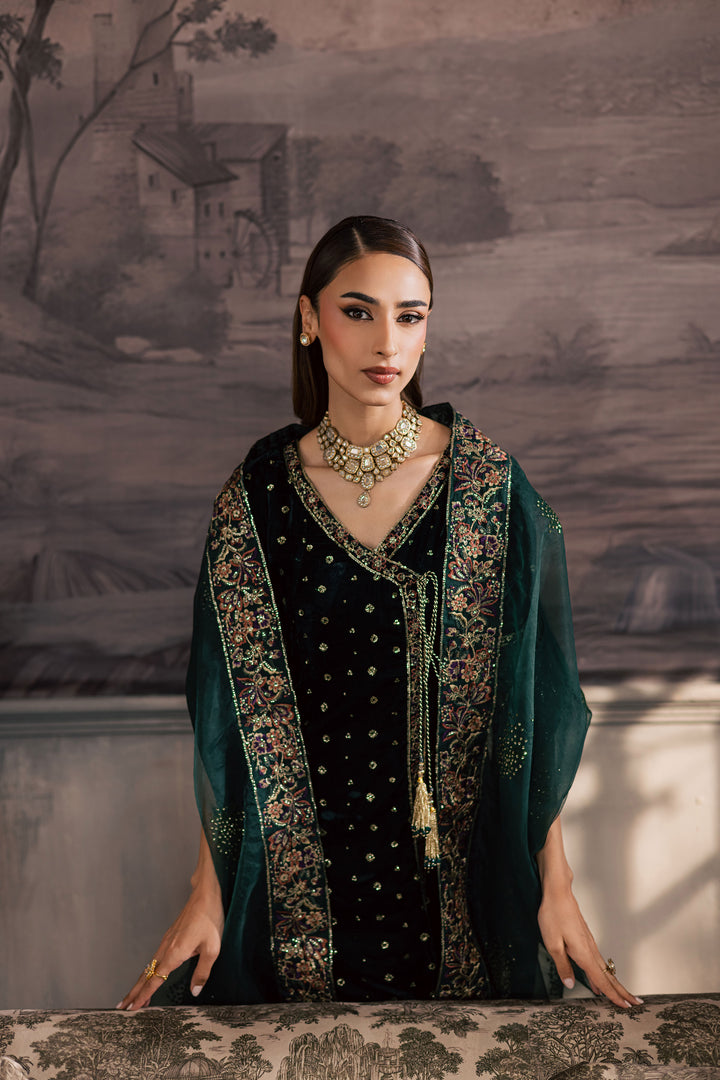  Seraphinite 3Pc - Velvet Luxe Pret BATIKLuxePRET2025  BATIK   XS / Bottle Green / Velvet-S / Bottle Green / Velvet-M / Bottle Green / Velvet-L / Bottle Green / Velvet-XL / Bottle Green / Velvet