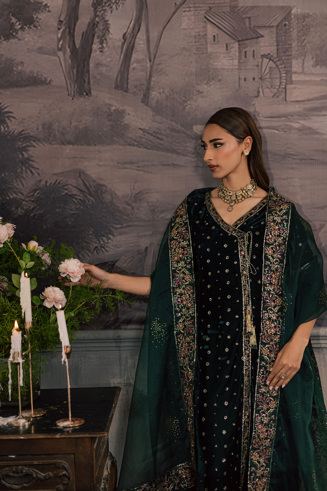  Seraphinite 3Pc - Velvet Luxe Pret BATIKLuxePRET2025  BATIK   XS / Bottle Green / Velvet-S / Bottle Green / Velvet-M / Bottle Green / Velvet-L / Bottle Green / Velvet-XL / Bottle Green / Velvet