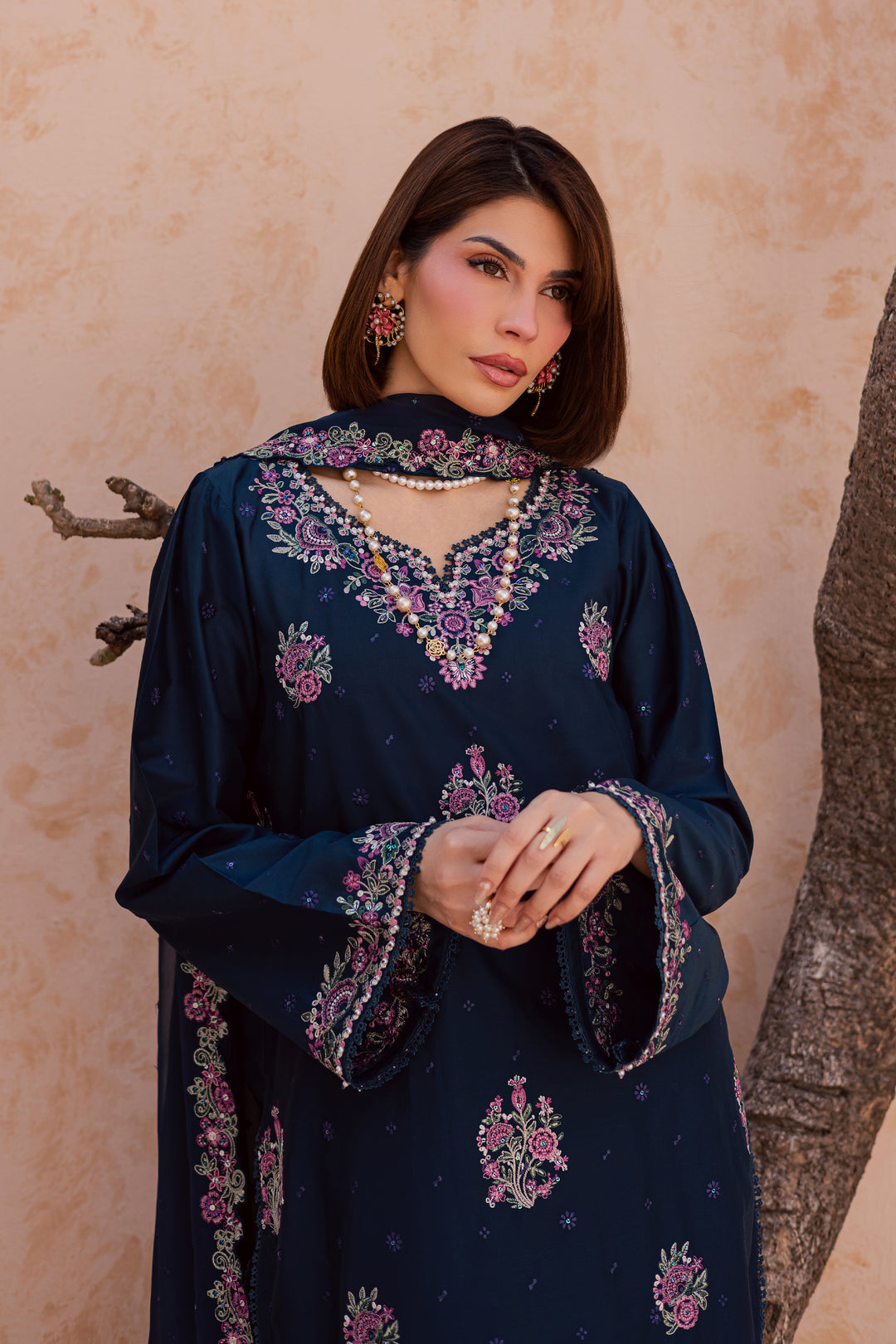  Serelis 3Pc - Festive Embroidered Lawn BATIKEID2026  BATIK   XS / Ocean Blue / Pima Lawn-S / Ocean Blue / Pima Lawn-M / Ocean Blue / Pima Lawn-L / Ocean Blue / Pima Lawn-XL / Ocean Blue / Pima Lawn
