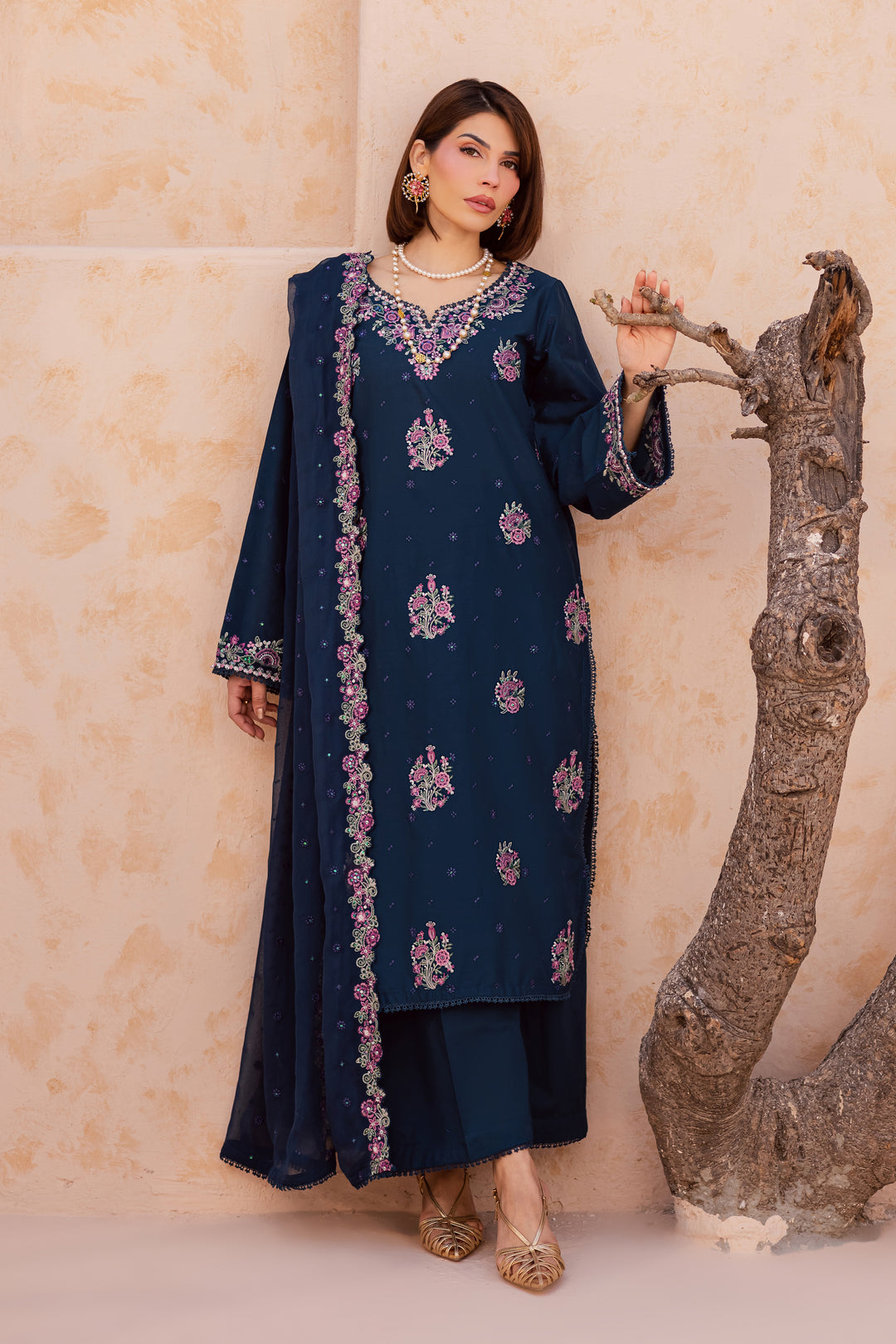  Serelis 3Pc - Festive Embroidered Lawn BATIKEID2026  BATIK   XS / Ocean Blue / Pima Lawn-S / Ocean Blue / Pima Lawn-M / Ocean Blue / Pima Lawn-L / Ocean Blue / Pima Lawn-XL / Ocean Blue / Pima Lawn