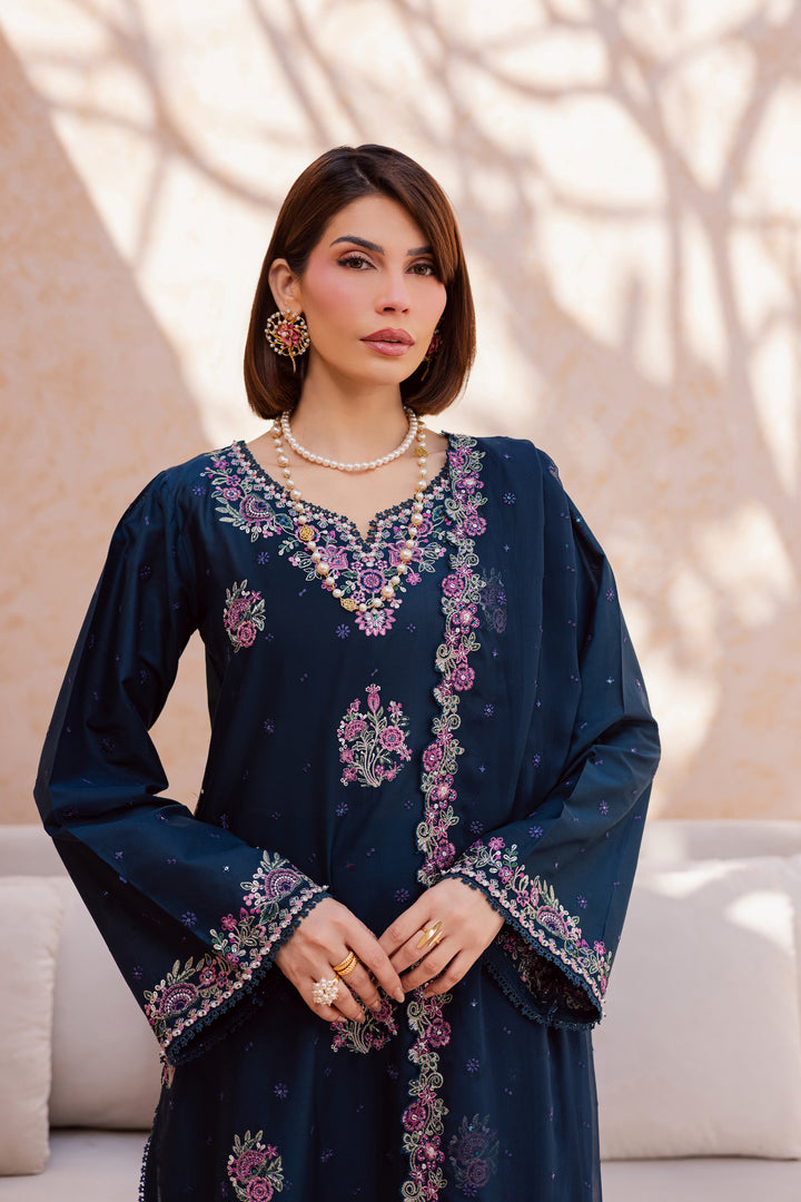  Serelis 3Pc - Festive Embroidered Lawn BATIKEID2026  BATIK   XS / Ocean Blue / Pima Lawn-S / Ocean Blue / Pima Lawn-M / Ocean Blue / Pima Lawn-L / Ocean Blue / Pima Lawn-XL / Ocean Blue / Pima Lawn
